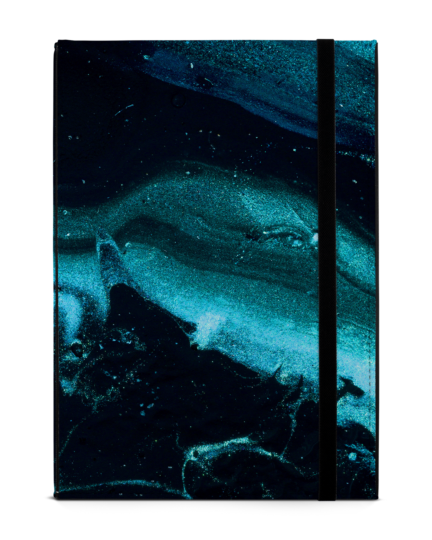 Deep Turquoise Sparkle Tablet Hülle M: Frontansicht