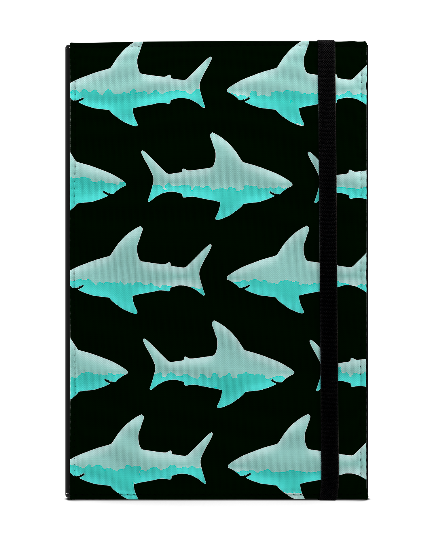 Neon Sharks Tablet Hülle L: Frontansicht