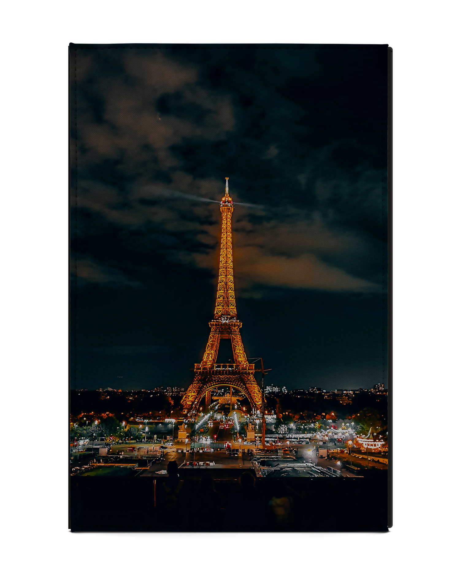 Eiffel Tower By Night Tablet Hülle L: Rückseite