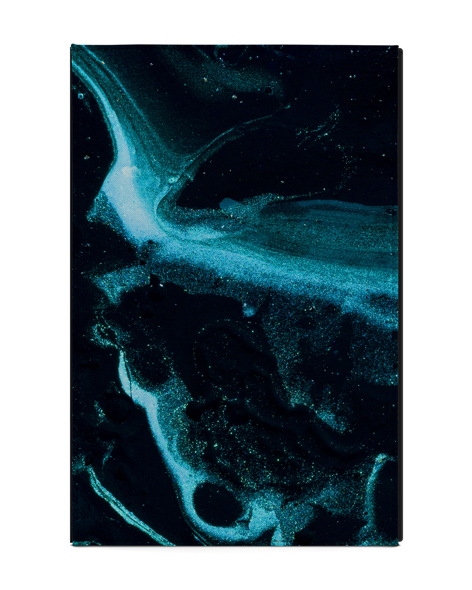 Deep Turquoise Sparkle Tablet Hülle L: Rückseite