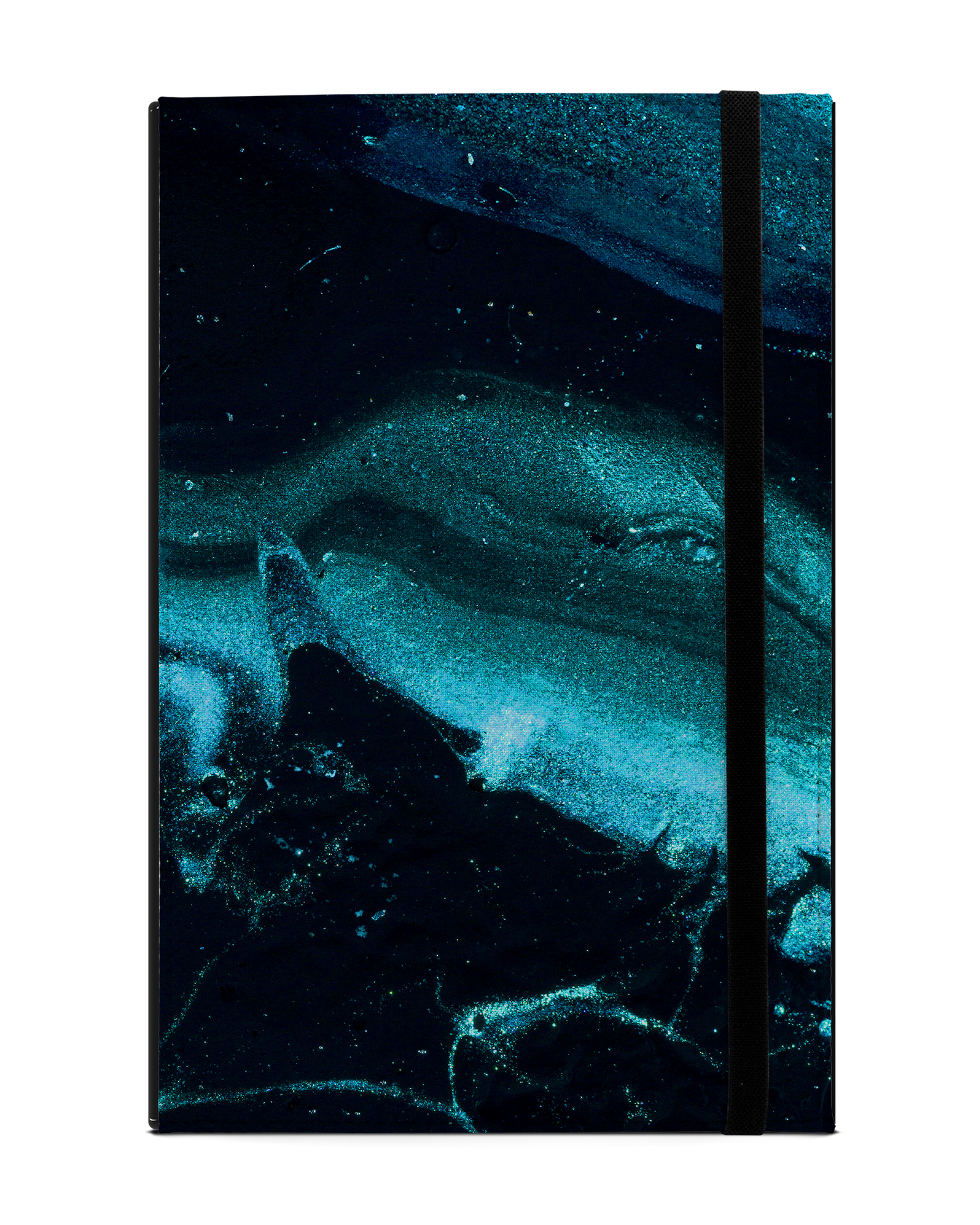 Deep Turquoise Sparkle Tablet Hülle L: Frontansicht