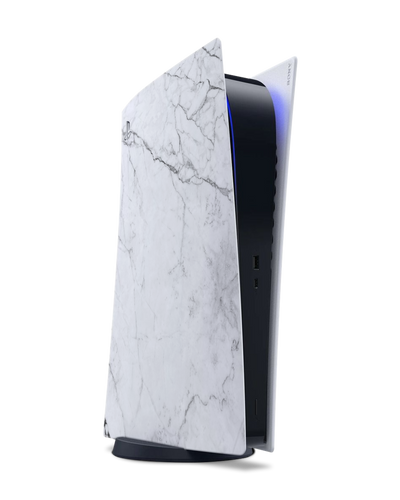 White Marble Konsolen Aufkleber für Sony PlayStation 5 Digital Edition
