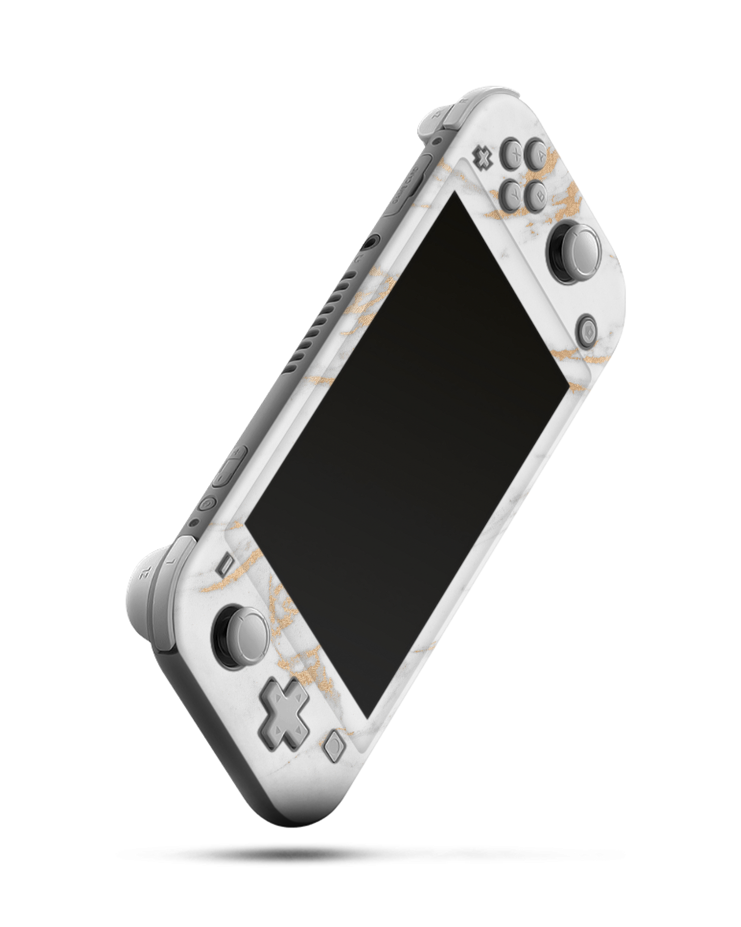 Gold Marble Elegance Konsolen Aufkleber für Nintendo Switch Lite: Seitenansicht