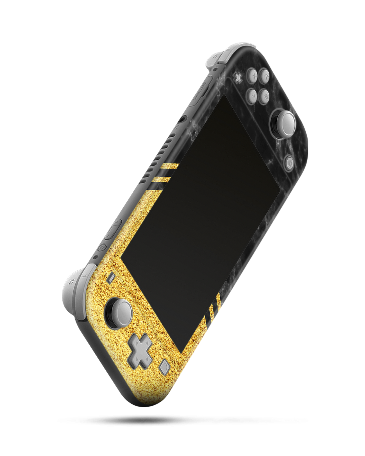 Gold Marble Konsolen Aufkleber für Nintendo Switch Lite: Seitenansicht