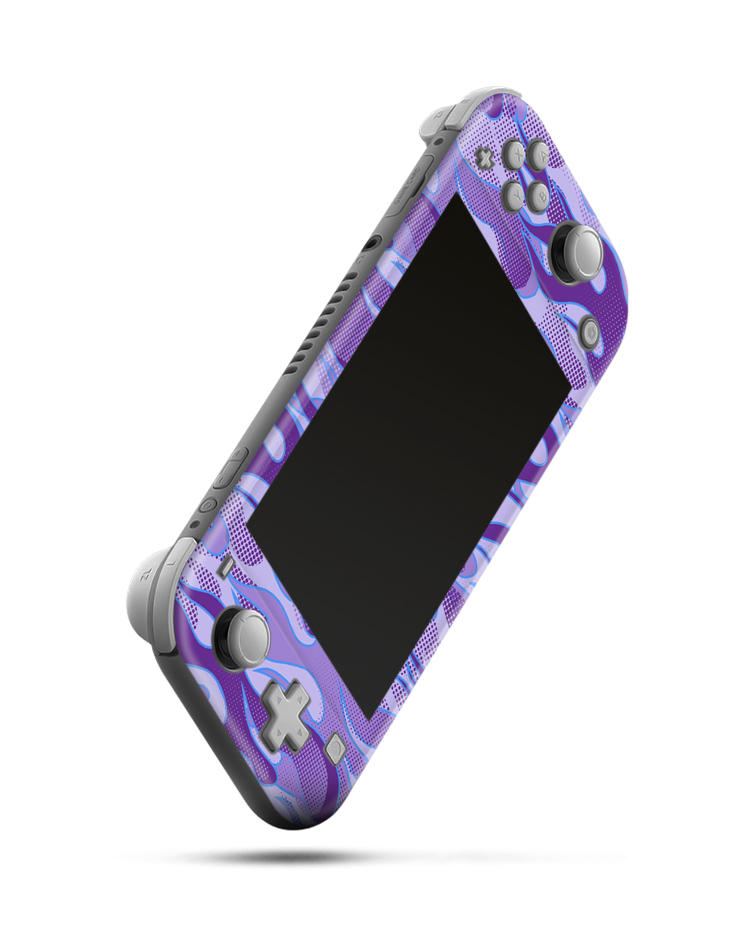 Purple Flames Konsolen Aufkleber für Nintendo Switch Lite: Seitenansicht