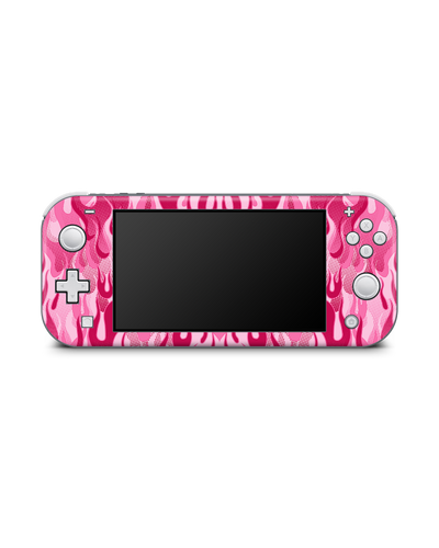 Pink Flames Konsolen Aufkleber für Nintendo Switch Lite: Frontansicht