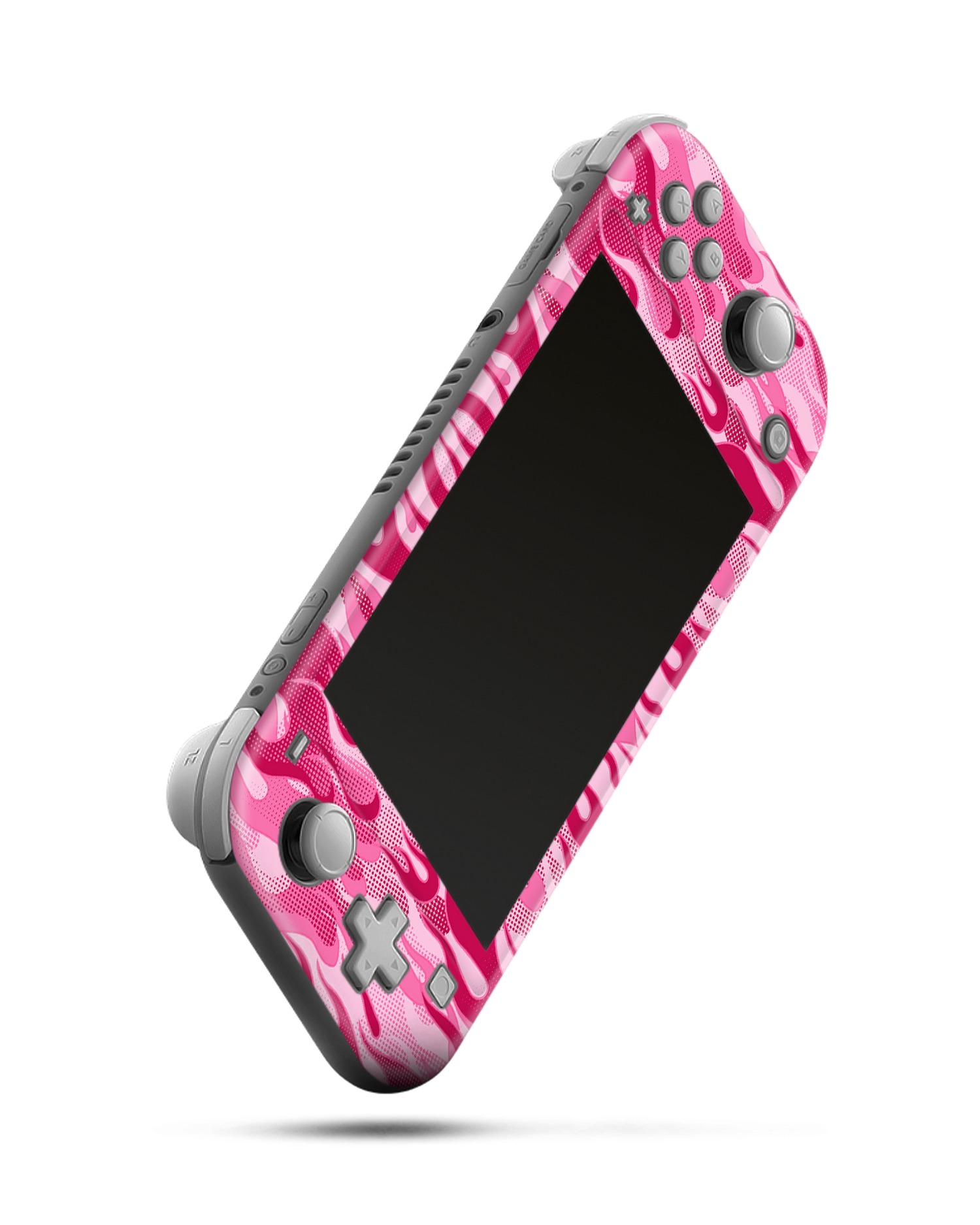 Pink Flames Konsolen Aufkleber für Nintendo Switch Lite: Seitenansicht