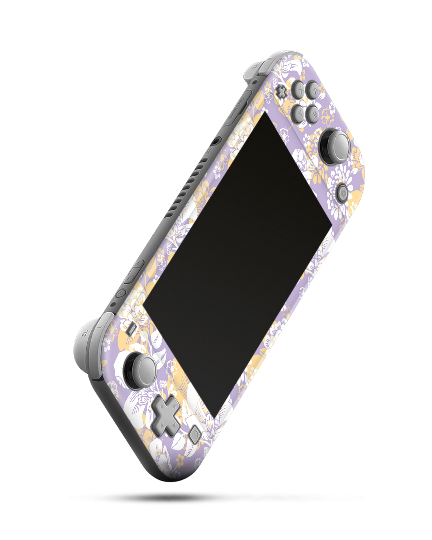Lavender Floral Konsolen Aufkleber für Nintendo Switch Lite: Seitenansicht