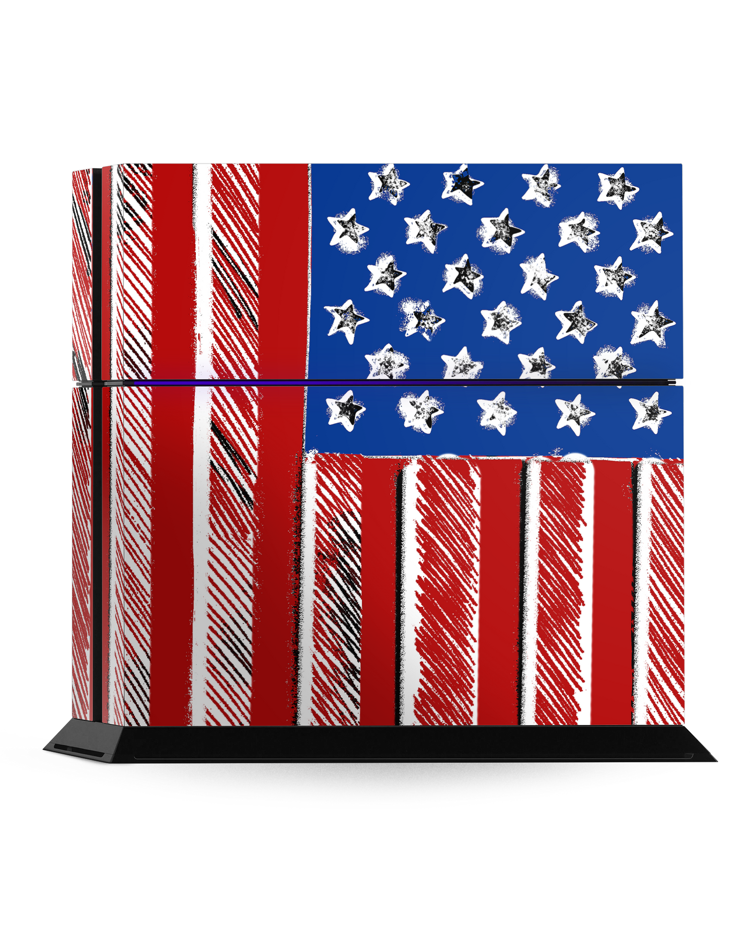 American Flag Color Konsolen Aufkleber für Sony PlayStation 4 stehend