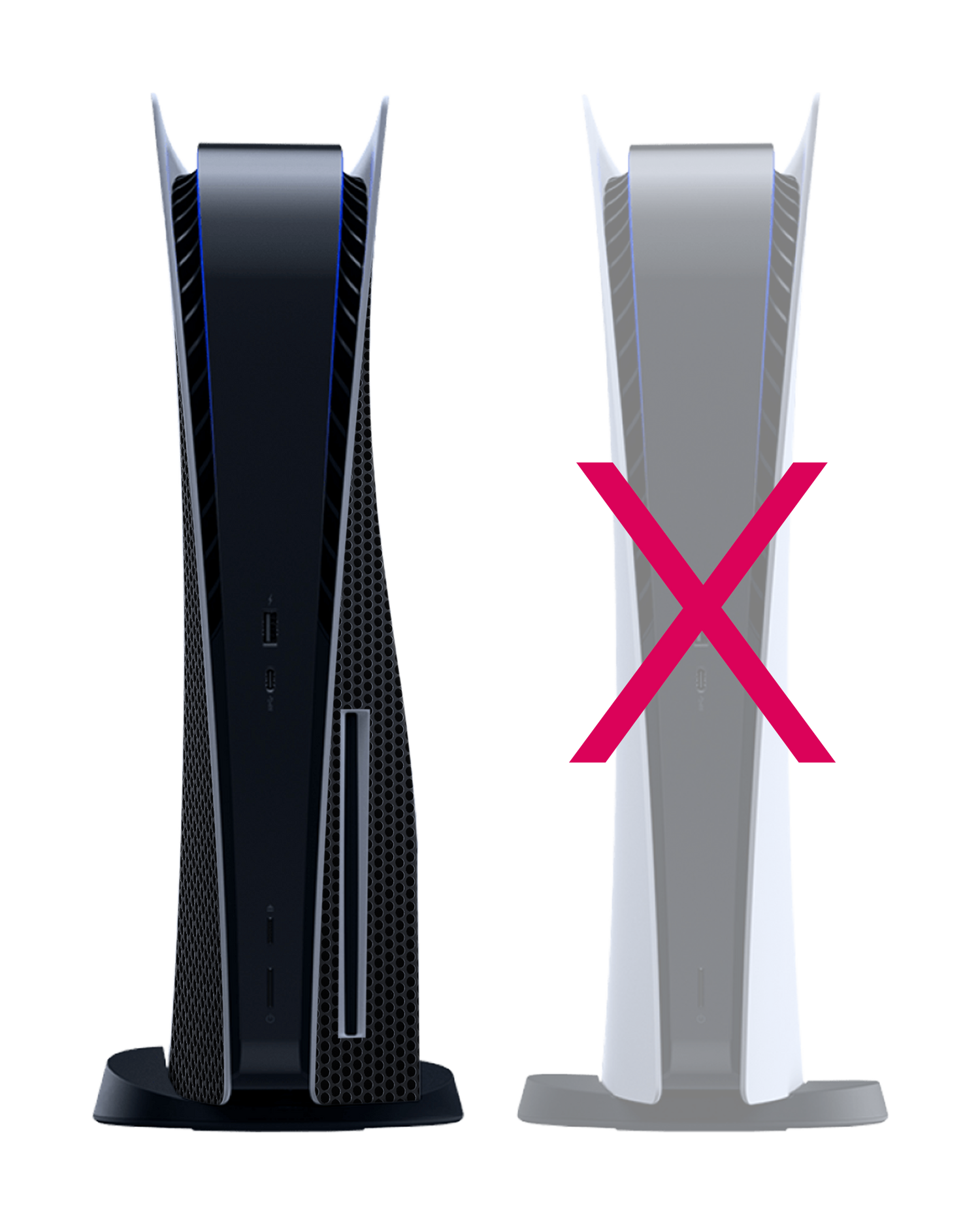 Carbon II Konsolen Aufkleber für Sony PlayStation 5: Frontansicht