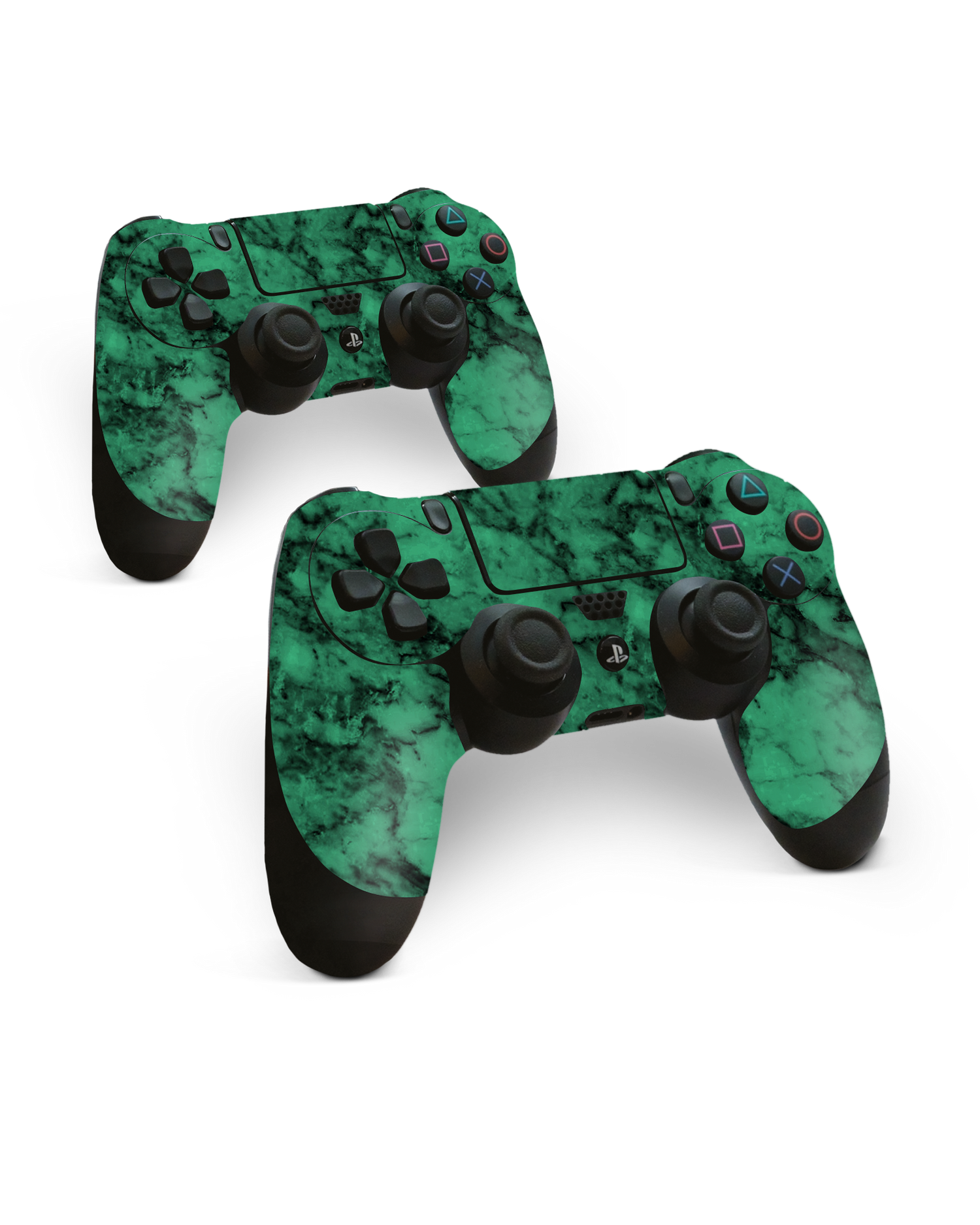 Green Marble Konsolen Aufkleber für Sony PlayStation 4 Controller: Frontansicht