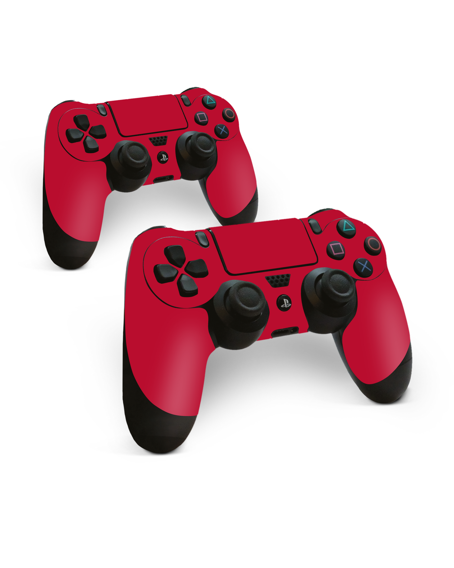 RED Konsolen Aufkleber für Sony PlayStation 4 Controller: Frontansicht