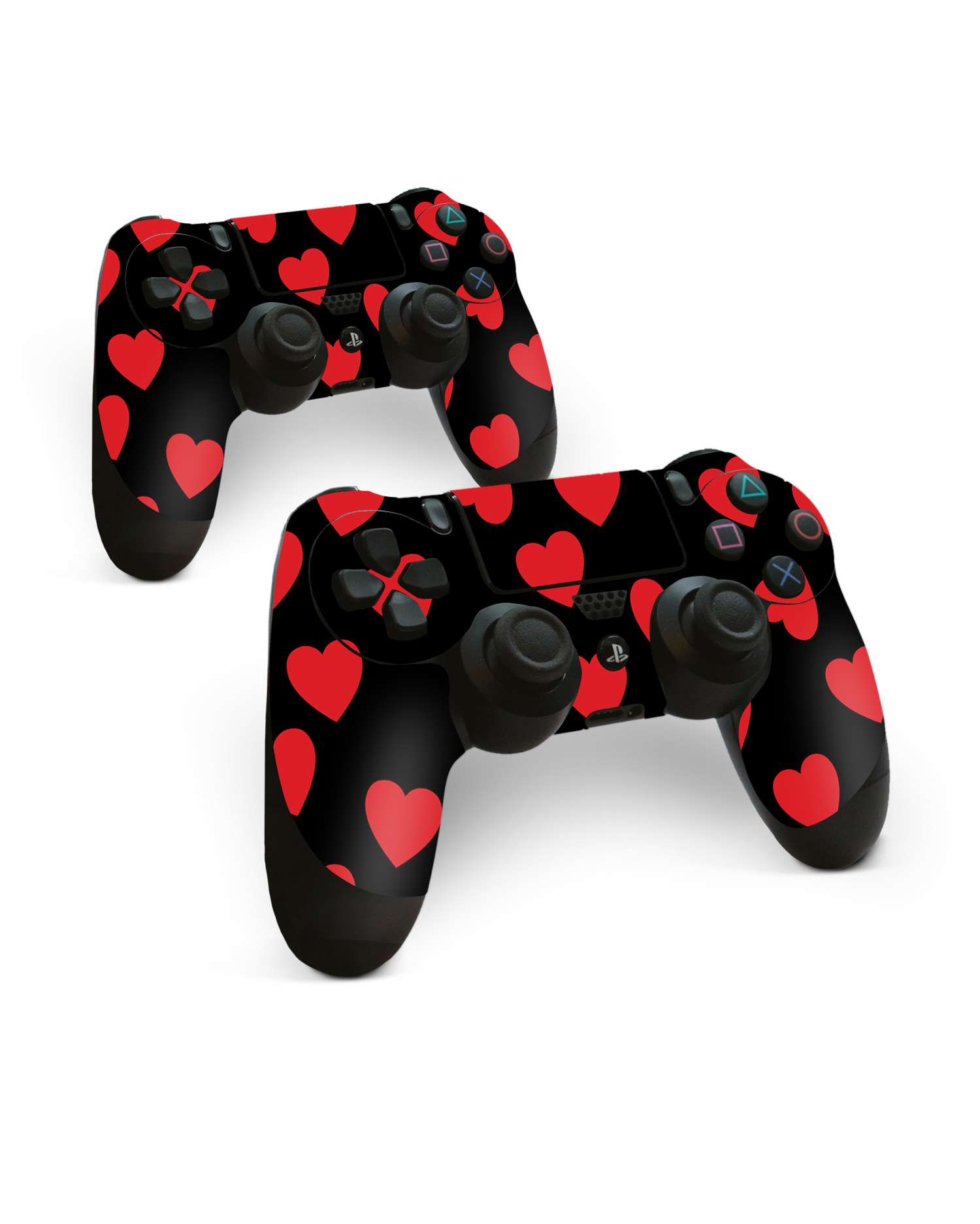 Repeating Hearts Konsolen Aufkleber für Sony PlayStation 4 Controller: Frontansicht