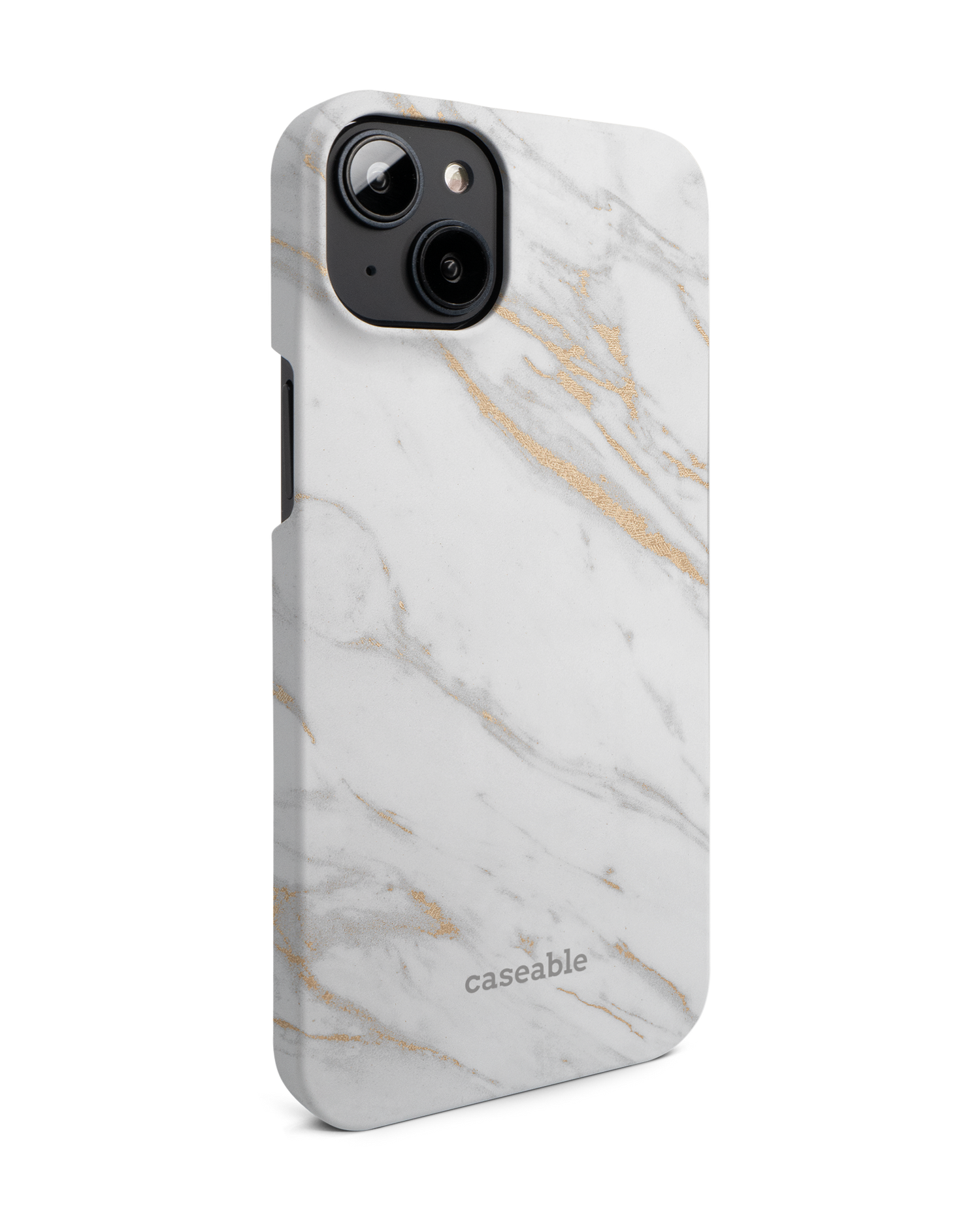 Gold Marble Elegance Hardcase Handyhülle für Apple iPhone 14 Plus: Seitenansicht links