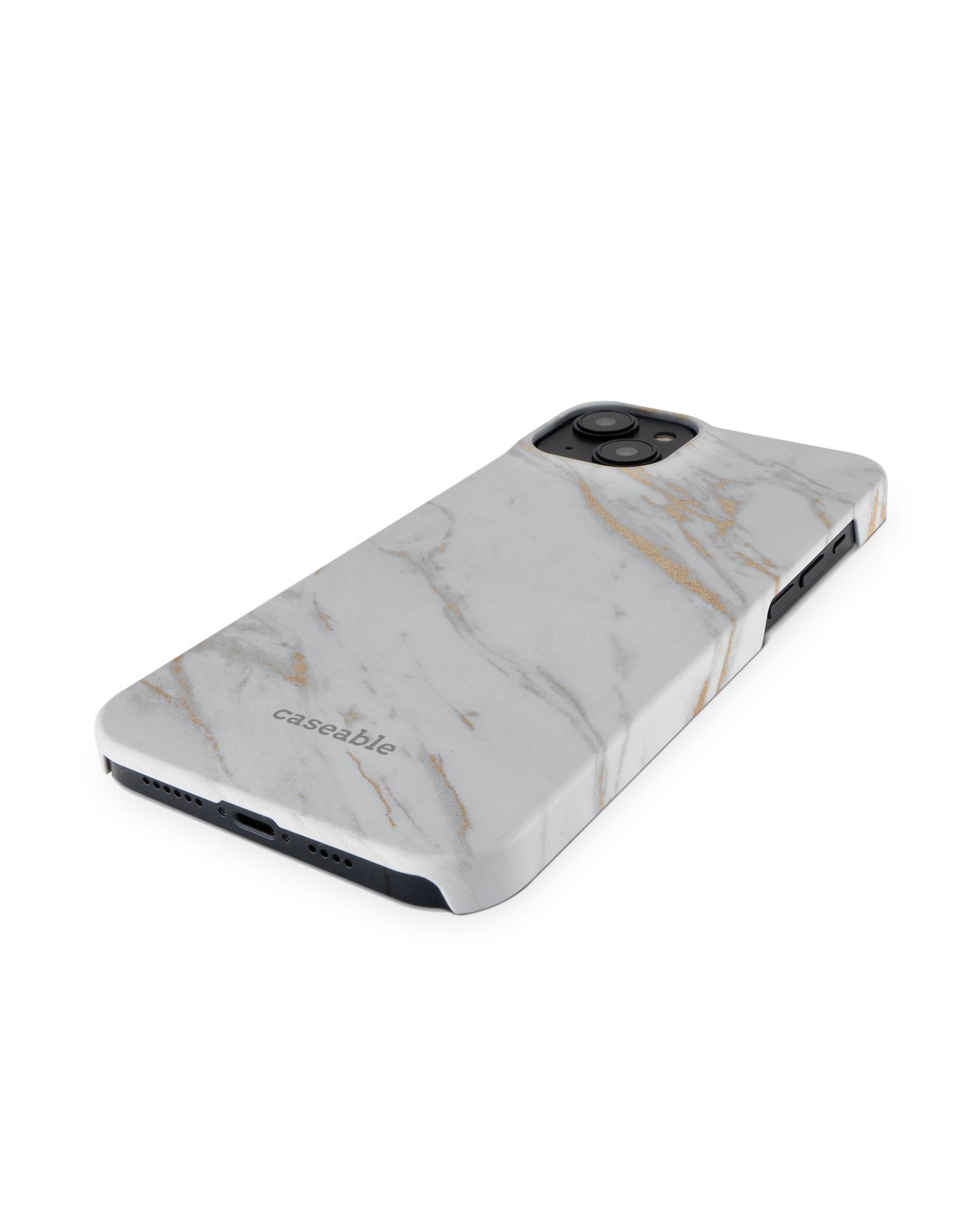 Gold Marble Elegance Hardcase Handyhülle für Apple iPhone 14 Plus: Perspektivansicht