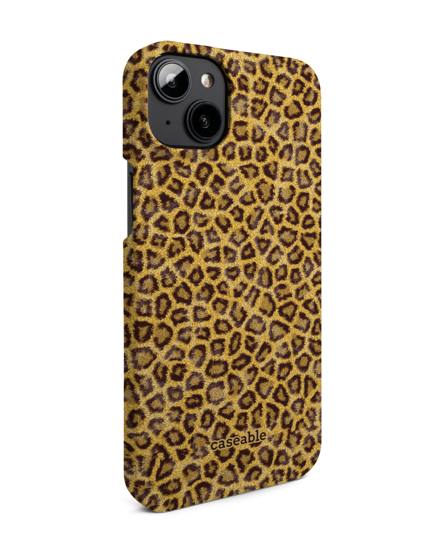 Leopard Skin Hardcase Handyhülle für Apple iPhone 14 Plus: Seitenansicht links