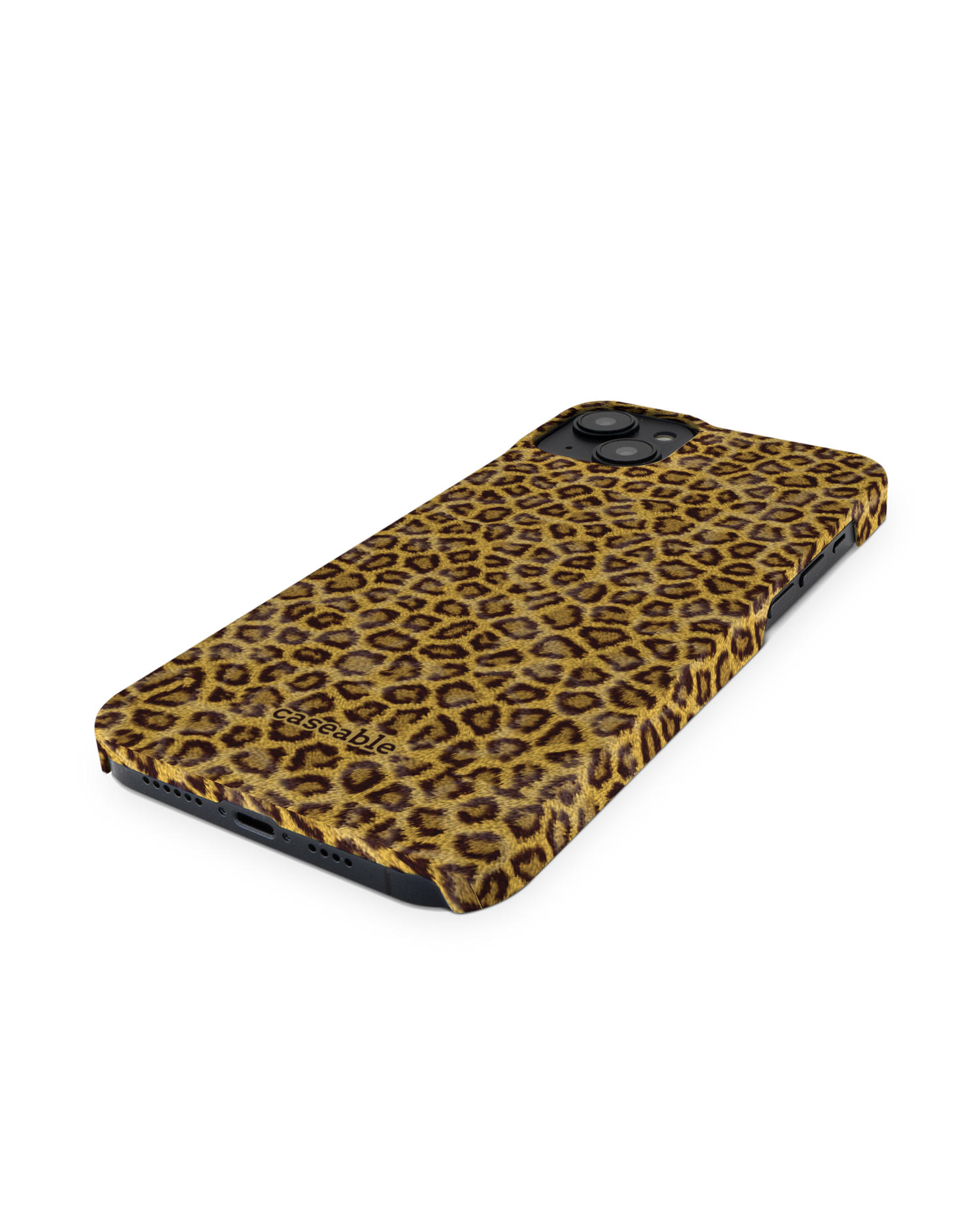 Leopard Skin Hardcase Handyhülle für Apple iPhone 14 Plus: Perspektivansicht
