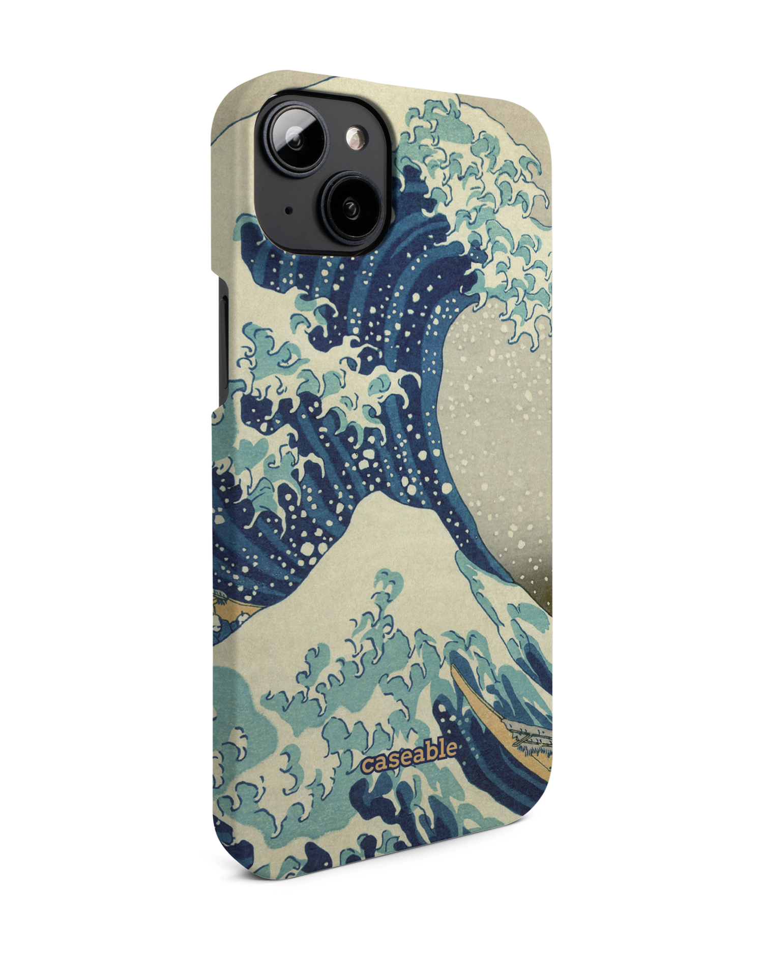 Great Wave Off Kanagawa By Hokusai Hardcase Handyhülle für Apple iPhone 14 Plus: Seitenansicht links