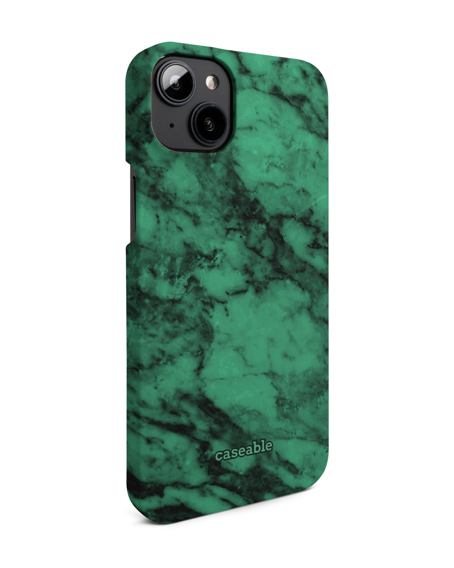 Green Marble Hardcase Handyhülle für Apple iPhone 14 Plus: Seitenansicht links