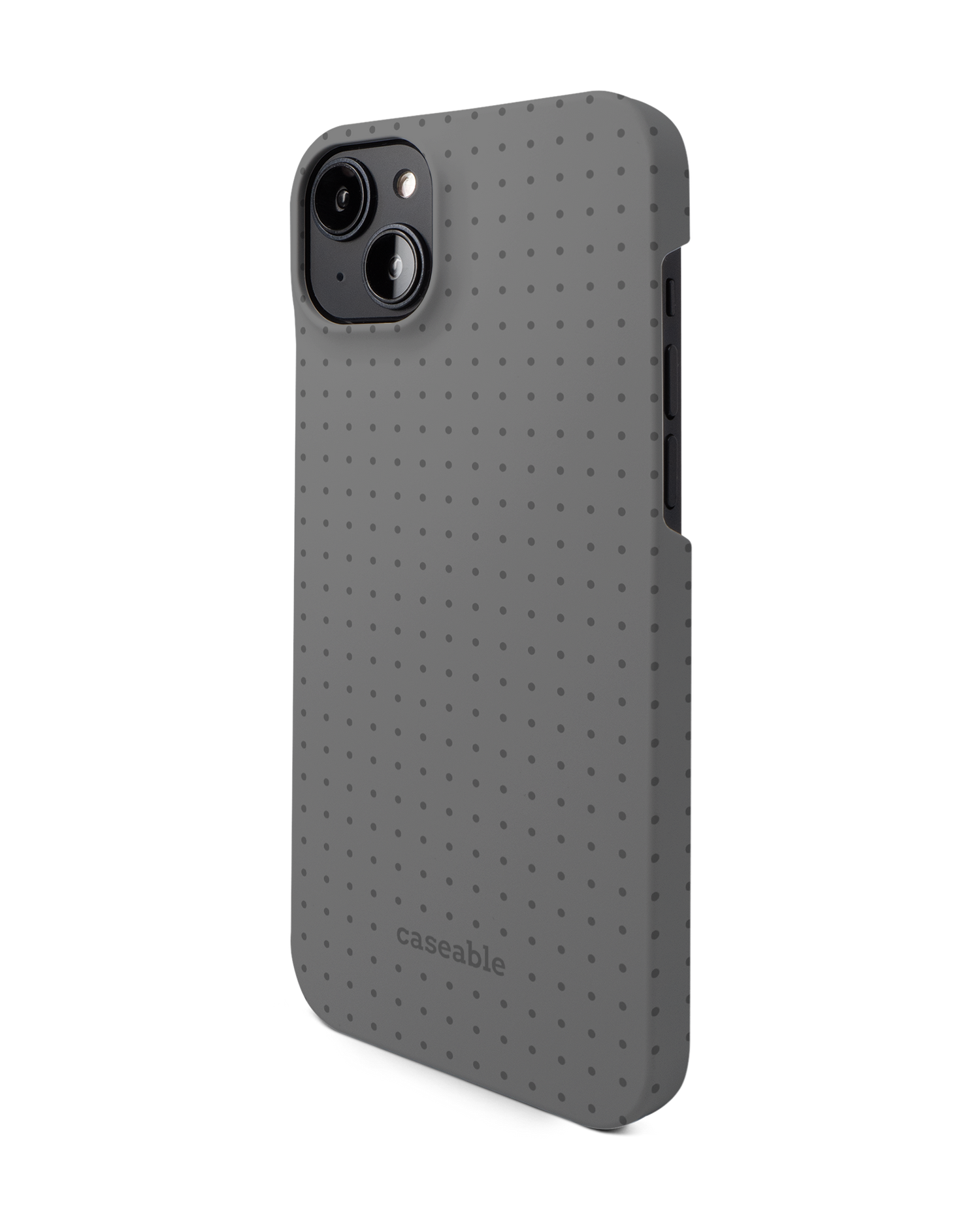 Dot Grid Grey Hardcase Handyhülle für Apple iPhone 14 Plus: Seitenansicht rechts