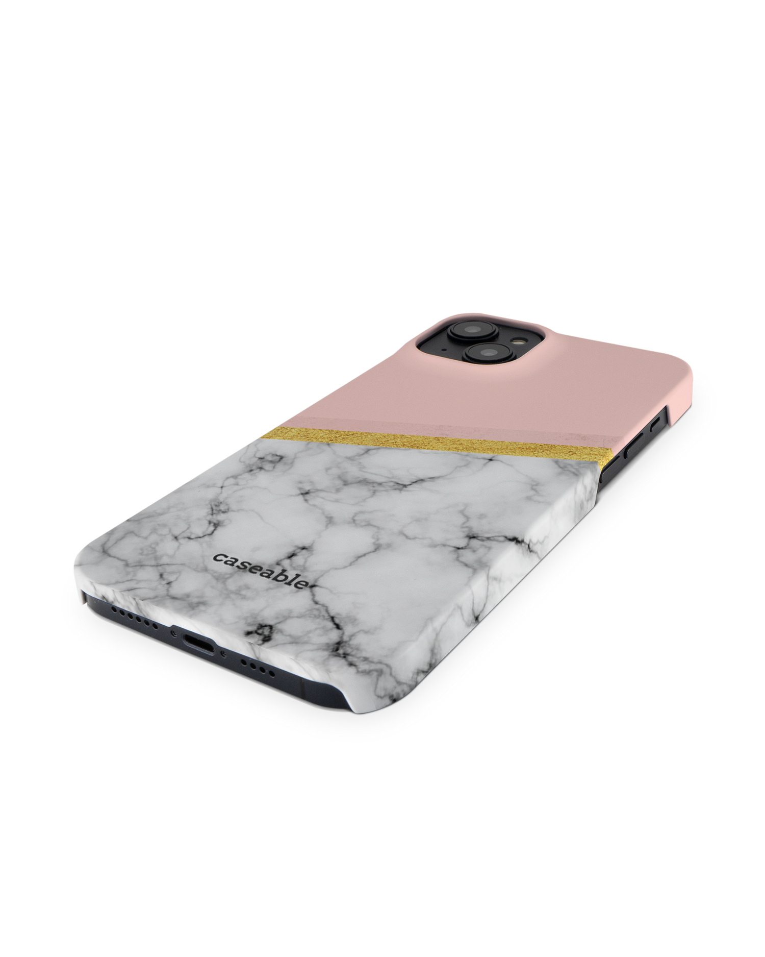 Marble Slice Hardcase Handyhülle für Apple iPhone 14 Plus: Perspektivansicht