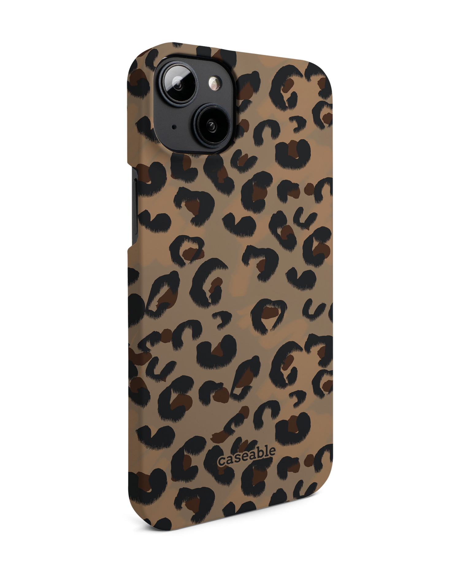 Leopard Repeat Hardcase Handyhülle für Apple iPhone 14 Plus: Seitenansicht links