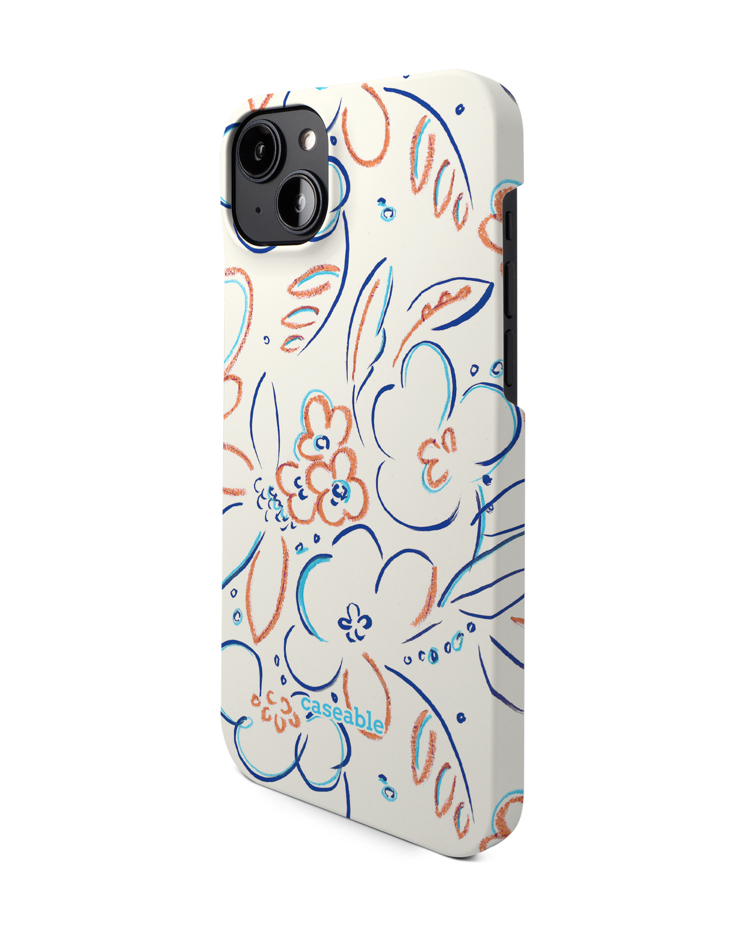 Bloom Doodles Hardcase Handyhülle für Apple iPhone 14 Plus: Seitenansicht rechts