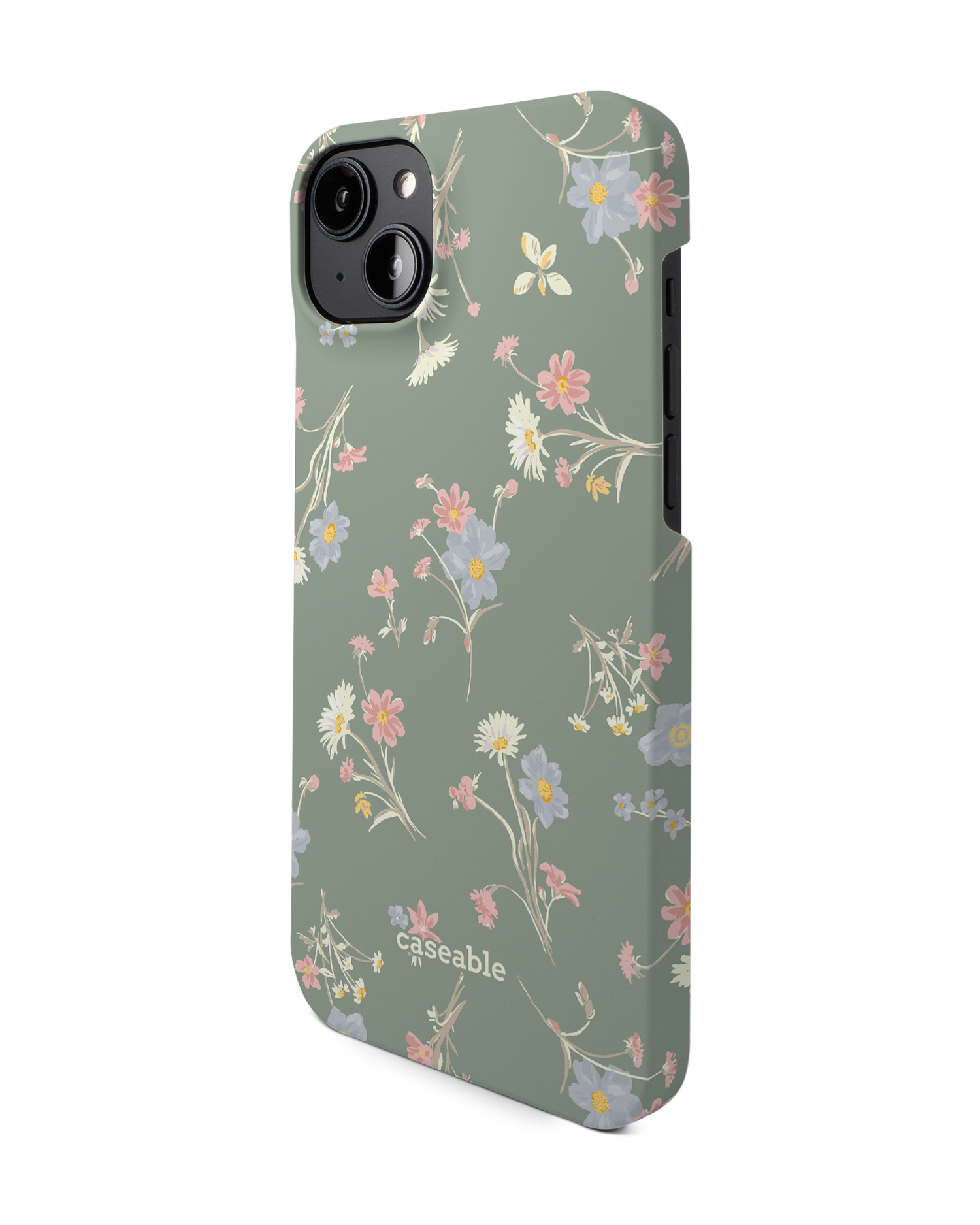 Wild Flower Sprigs Hardcase Handyhülle für Apple iPhone 14 Plus: Seitenansicht rechts