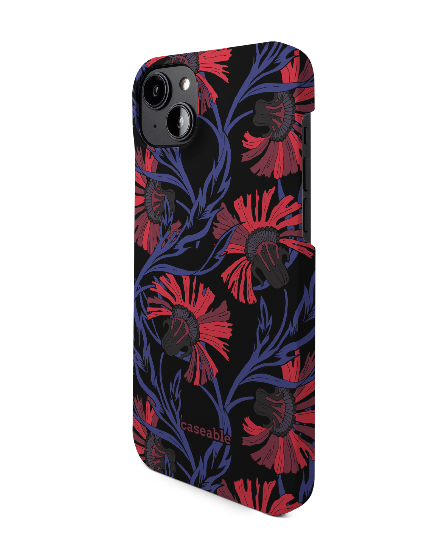 Midnight Floral Hardcase Handyhülle für Apple iPhone 14 Plus: Seitenansicht rechts