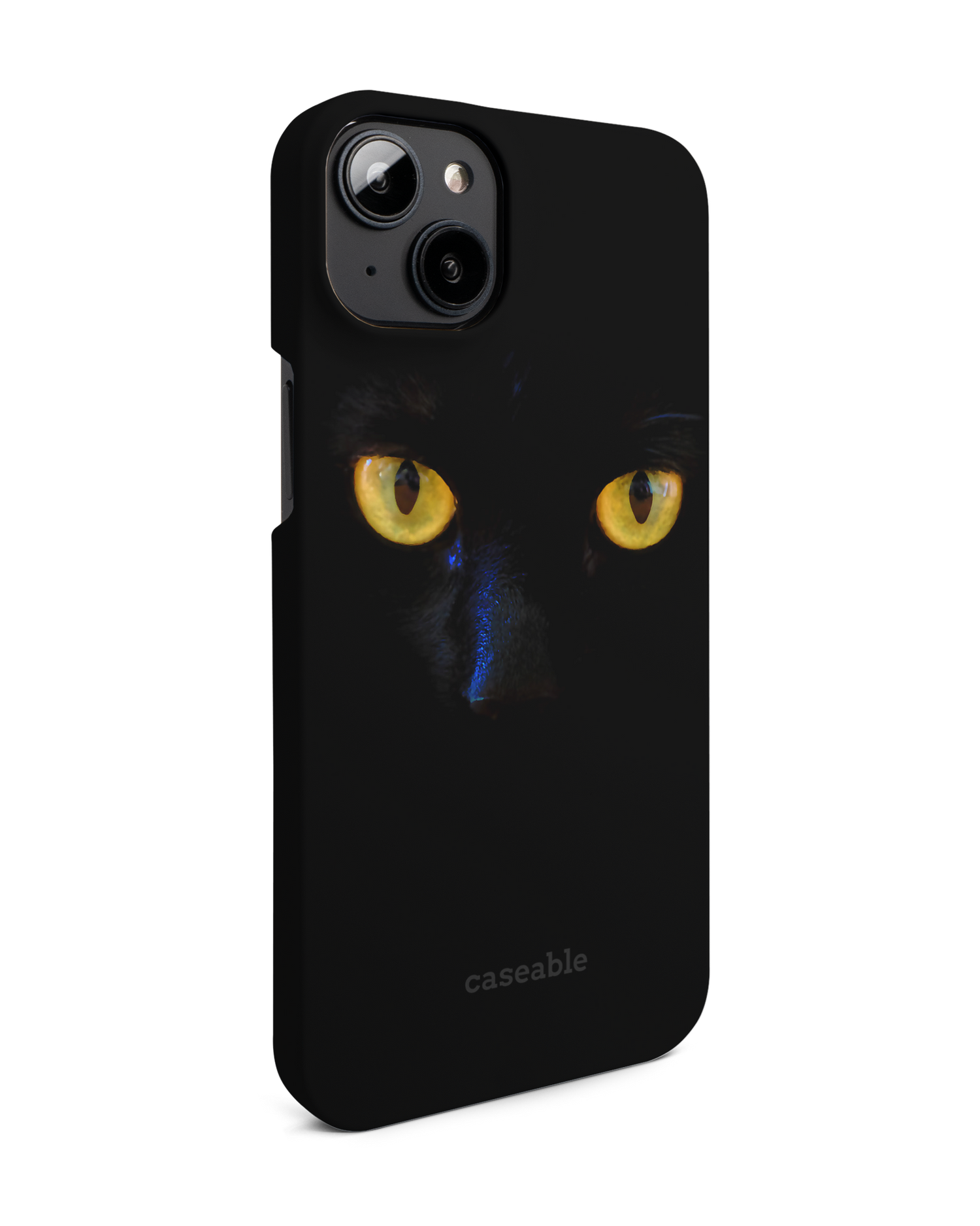 Black Cat Hardcase Handyhülle für Apple iPhone 14 Plus: Seitenansicht links