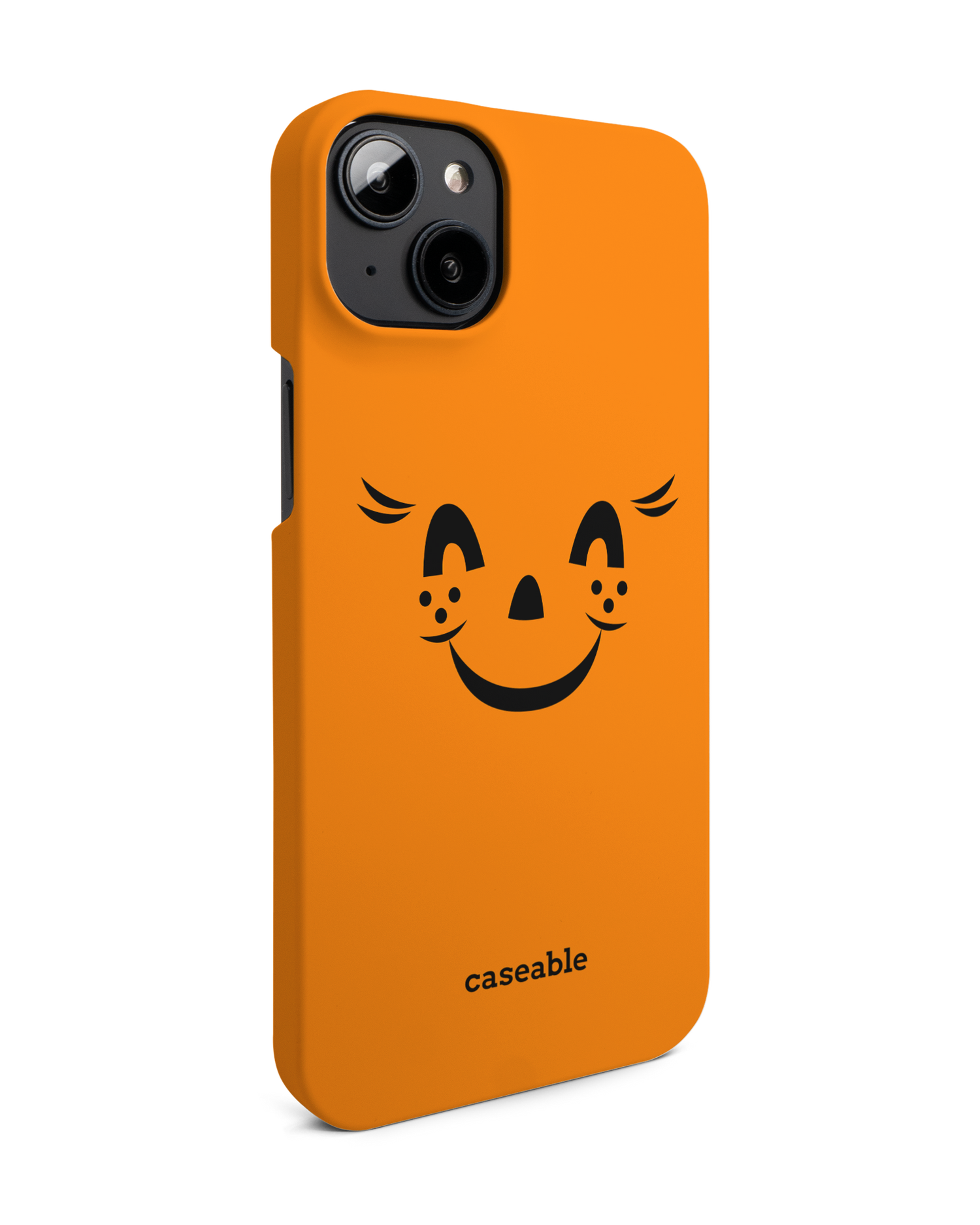 Pumpkin Smiles Hardcase Handyhülle für Apple iPhone 14 Plus: Seitenansicht links