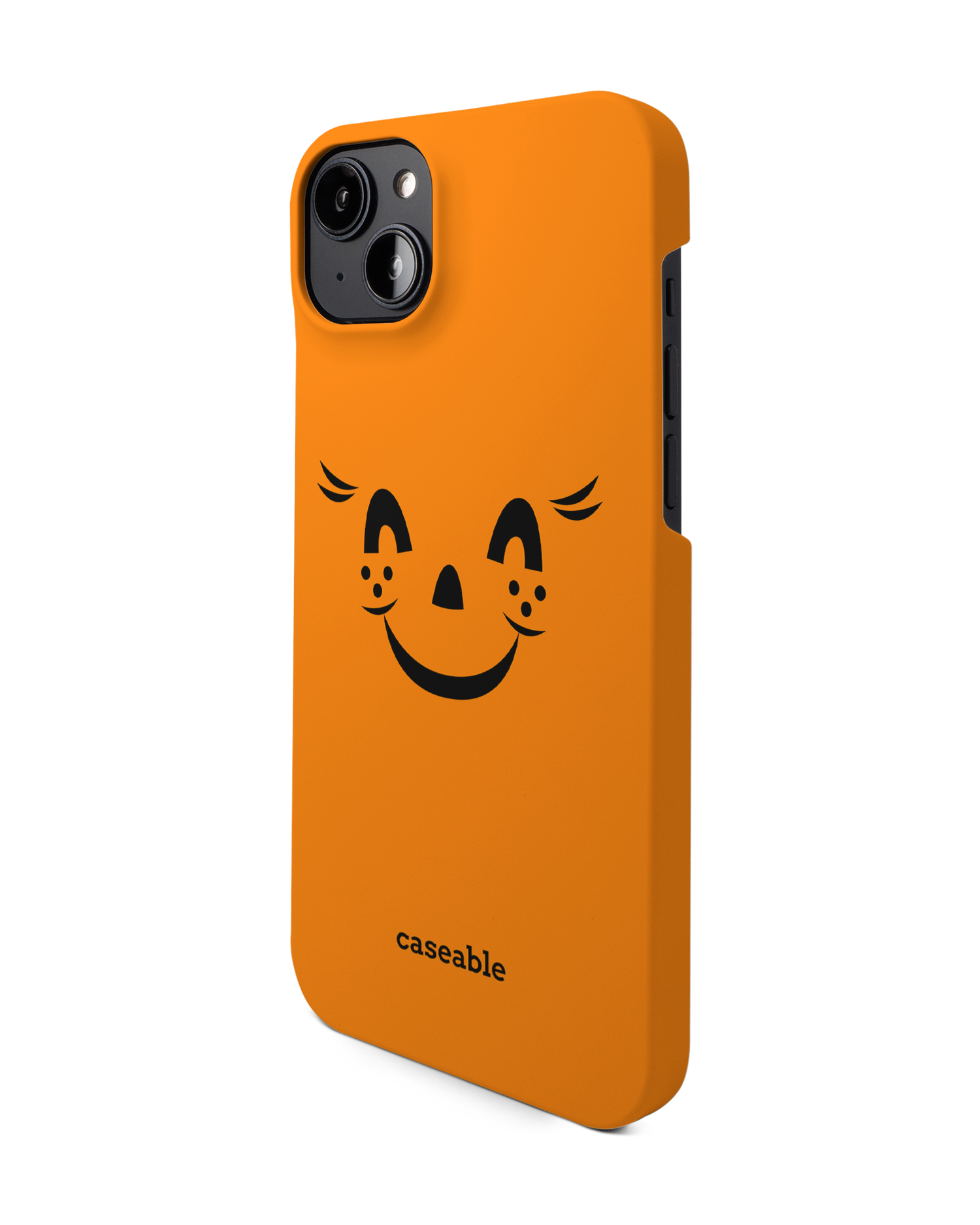 Pumpkin Smiles Hardcase Handyhülle für Apple iPhone 14 Plus: Seitenansicht rechts