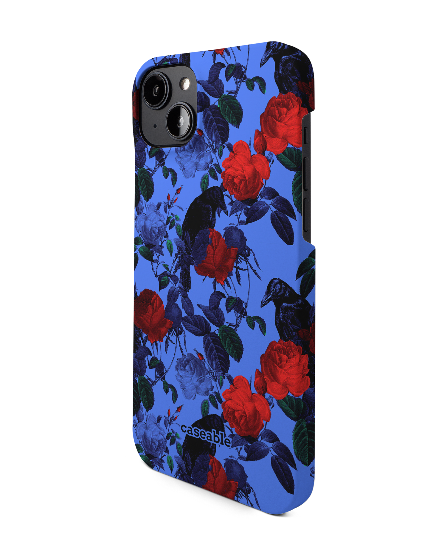 Roses And Ravens Hardcase Handyhülle für Apple iPhone 14 Plus: Seitenansicht rechts