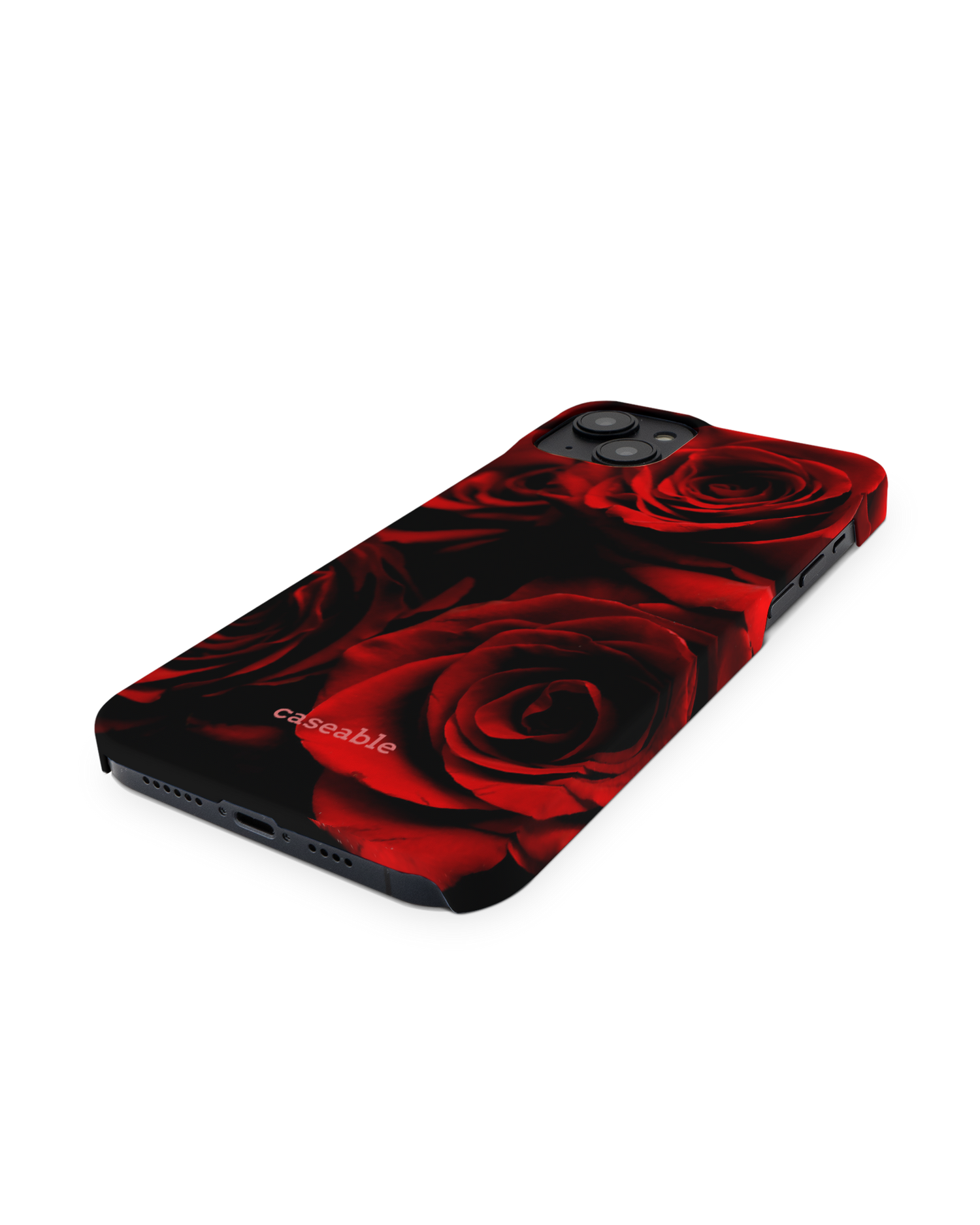 Red Roses Hardcase Handyhülle für Apple iPhone 14 Plus: Perspektivansicht