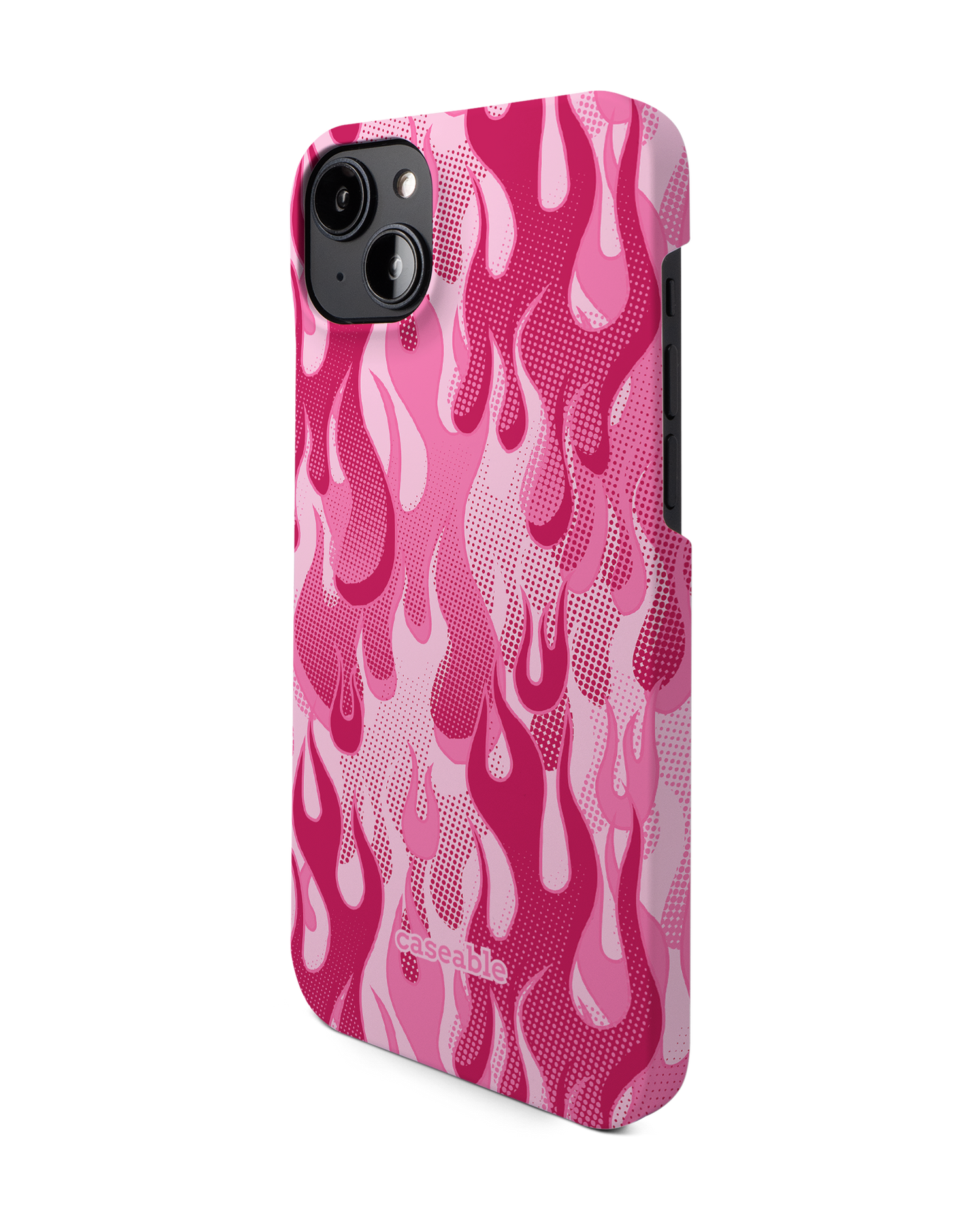Pink Flames Hardcase Handyhülle für Apple iPhone 14 Plus: Seitenansicht rechts