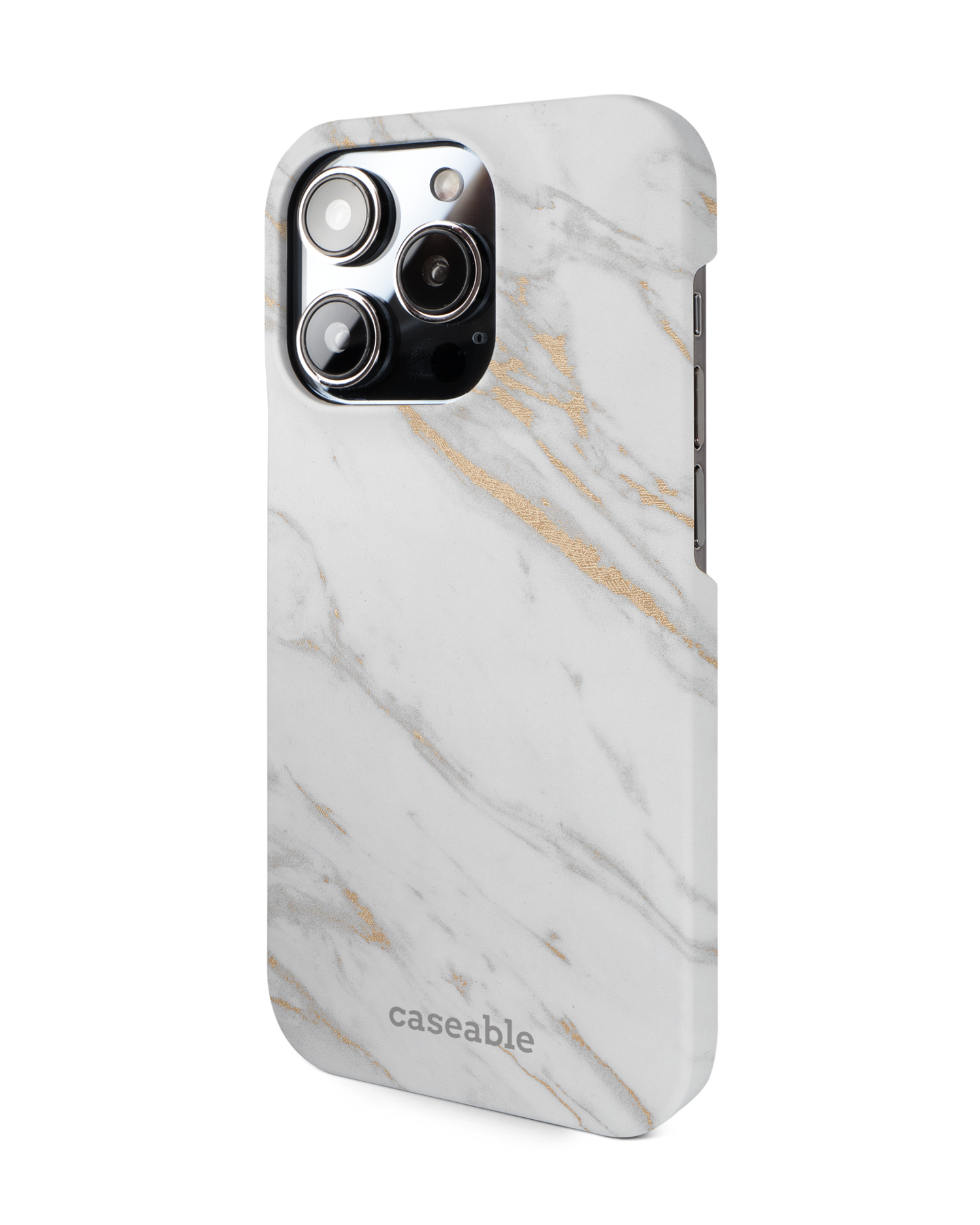 Gold Marble Elegance Hardcase Handyhülle für Apple iPhone 14 Pro: Seitenansicht rechts