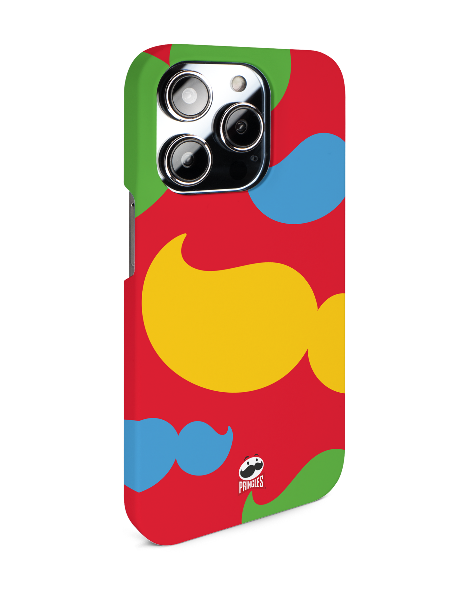 Pringles Moustache Hardcase Handyhülle für Apple iPhone 14 Pro: Seitenansicht links