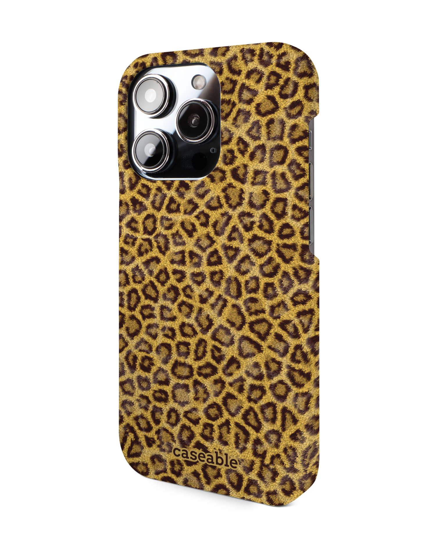 Leopard Skin Hardcase Handyhülle für Apple iPhone 14 Pro: Seitenansicht rechts