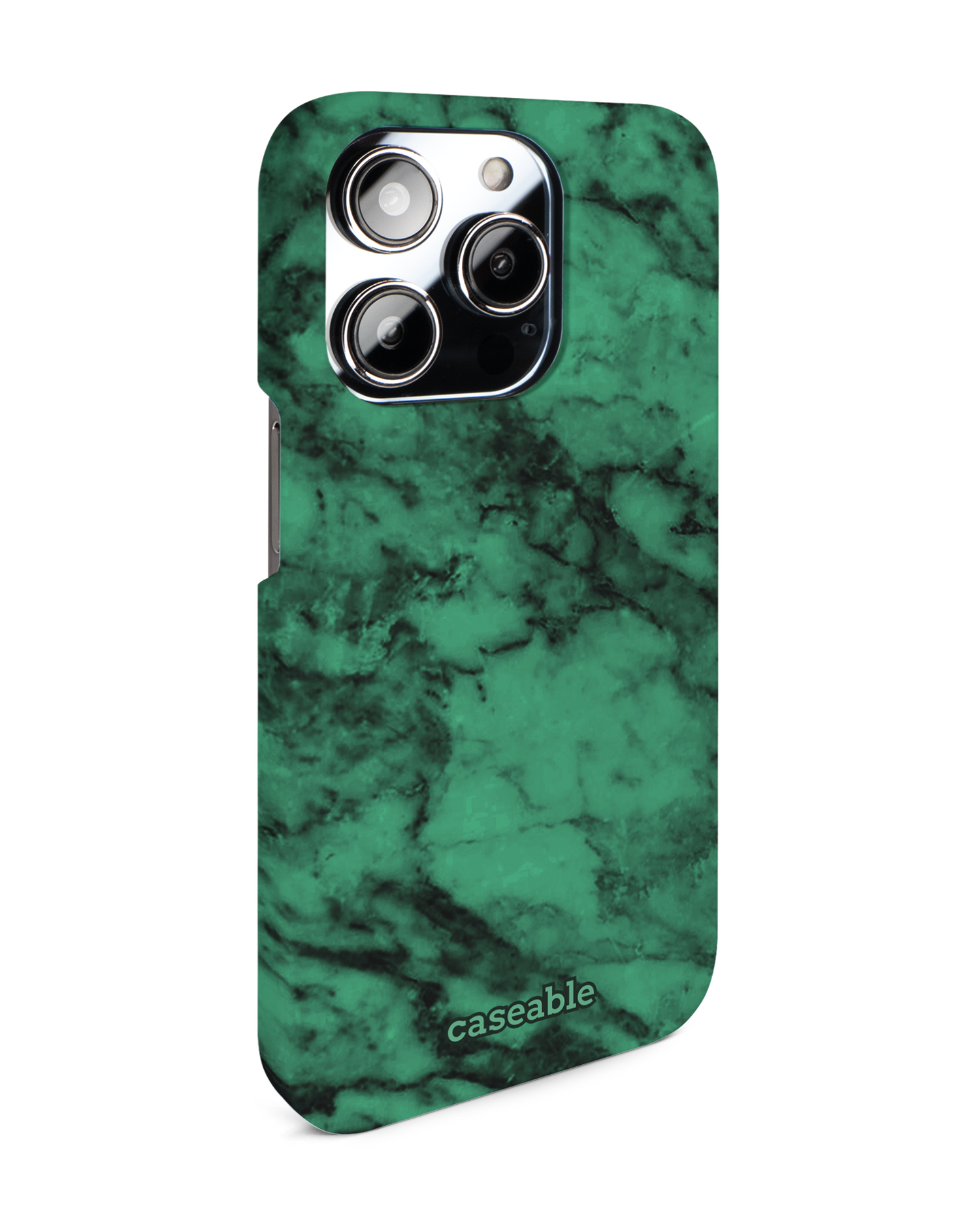 Green Marble Hardcase Handyhülle für Apple iPhone 14 Pro: Seitenansicht links