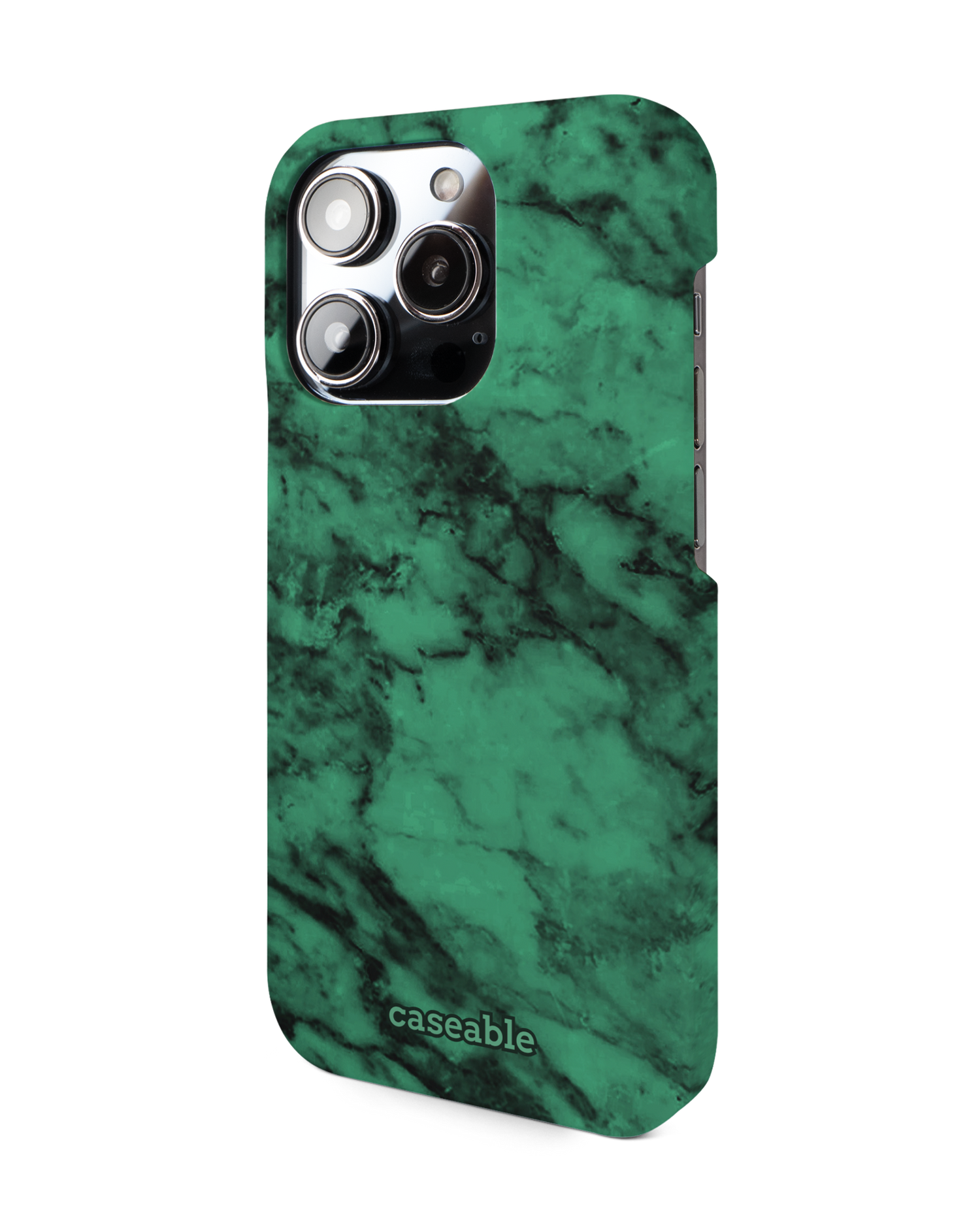 Green Marble Hardcase Handyhülle für Apple iPhone 14 Pro: Seitenansicht rechts