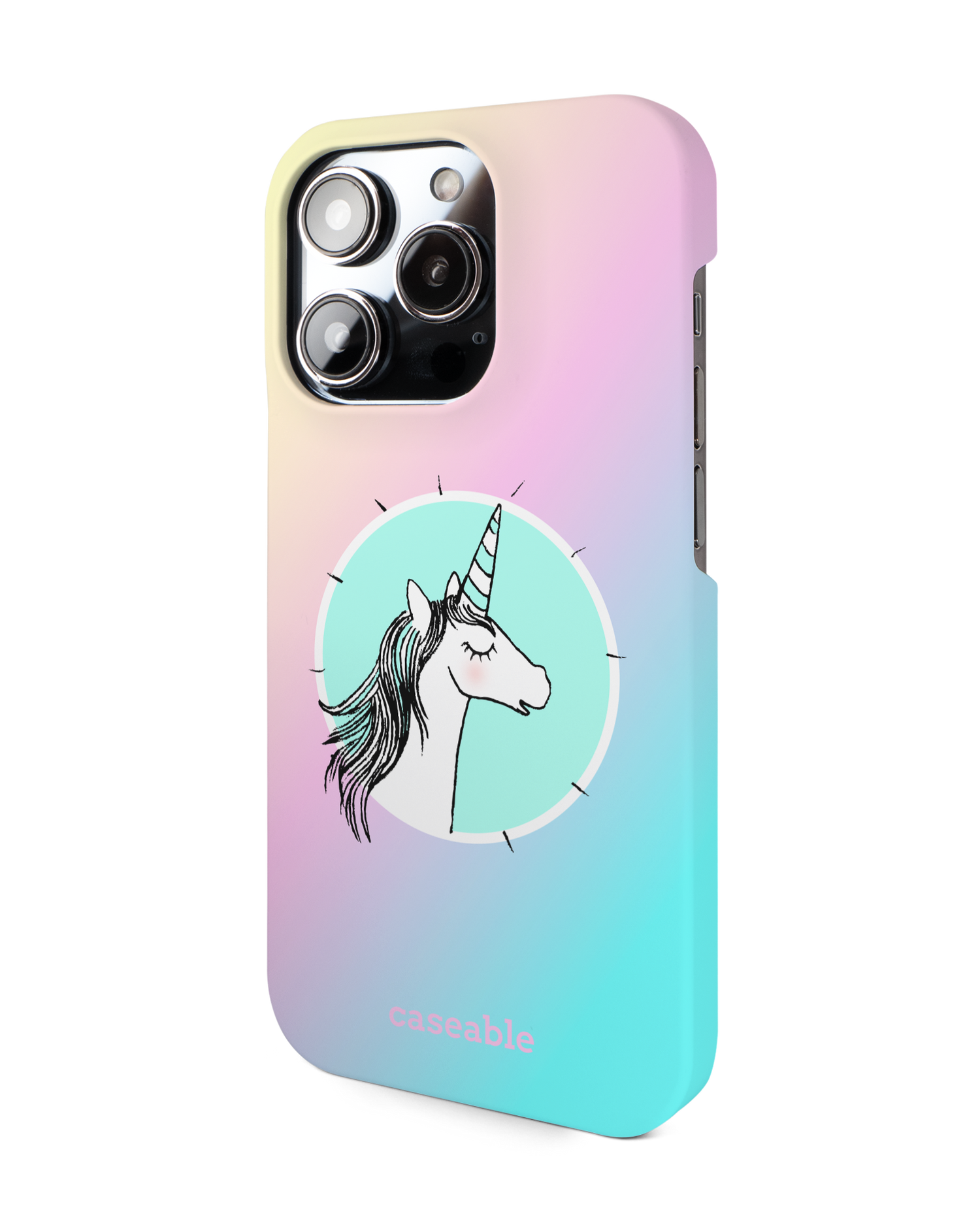 Happiness Unicorn Hardcase Handyhülle für Apple iPhone 14 Pro: Seitenansicht rechts