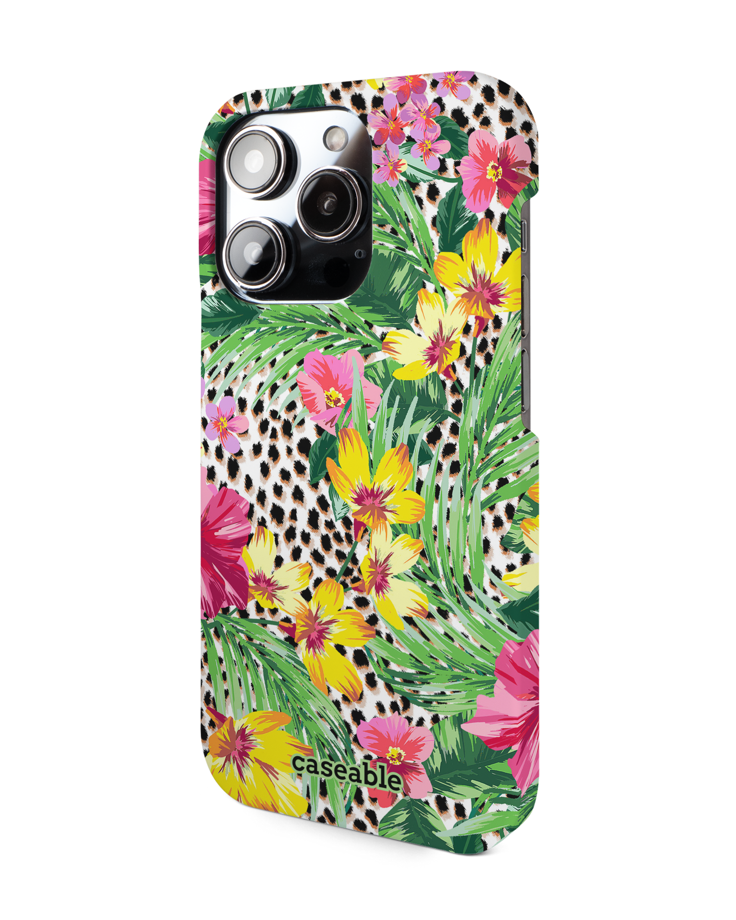 Tropical Cheetah Hardcase Handyhülle für Apple iPhone 14 Pro: Seitenansicht rechts