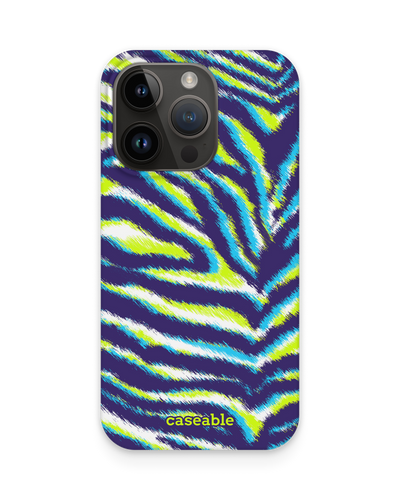 Neon Zebra Hardcase Handyhülle für Apple iPhone 14 Pro