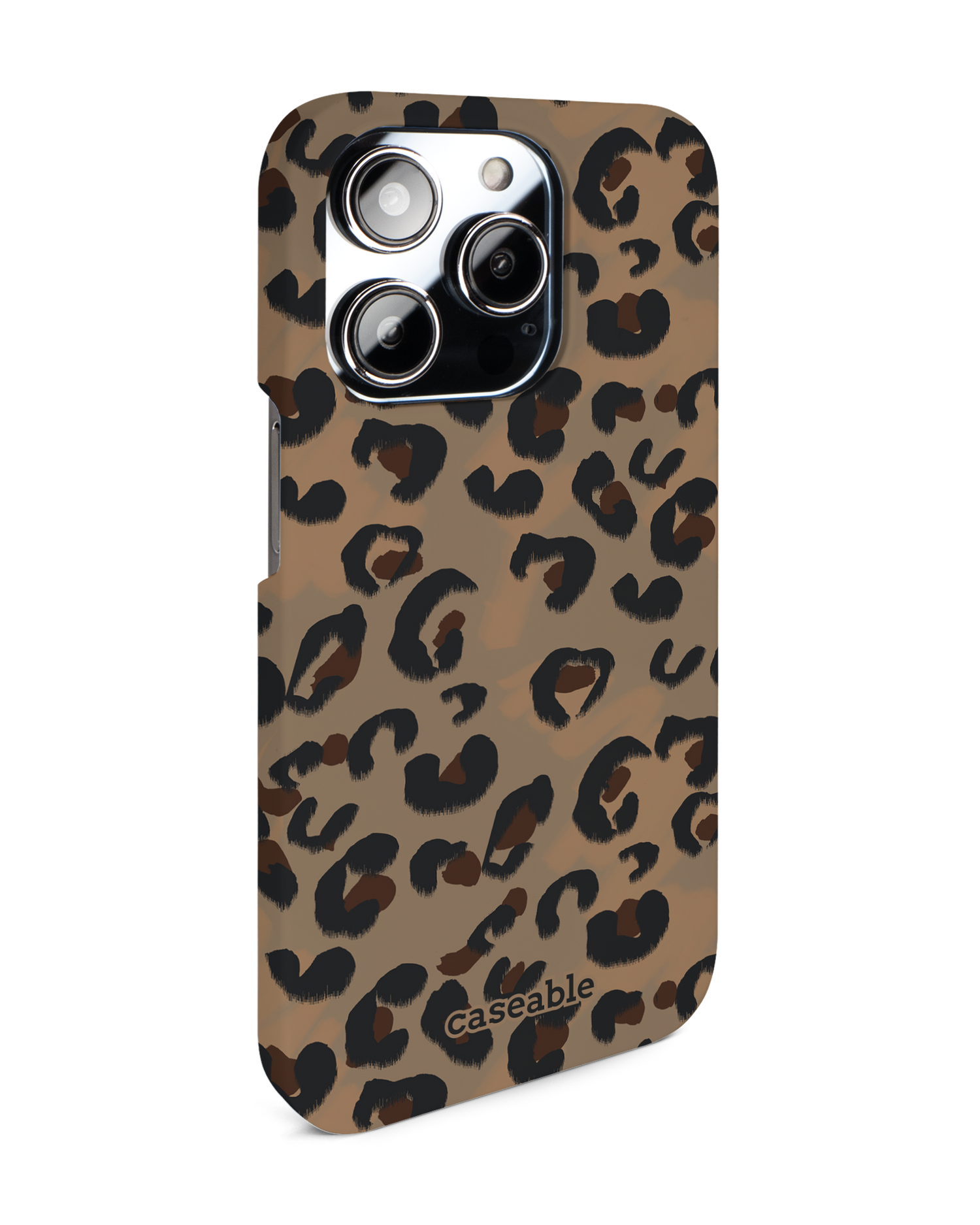 Leopard Repeat Hardcase Handyhülle für Apple iPhone 14 Pro: Seitenansicht links