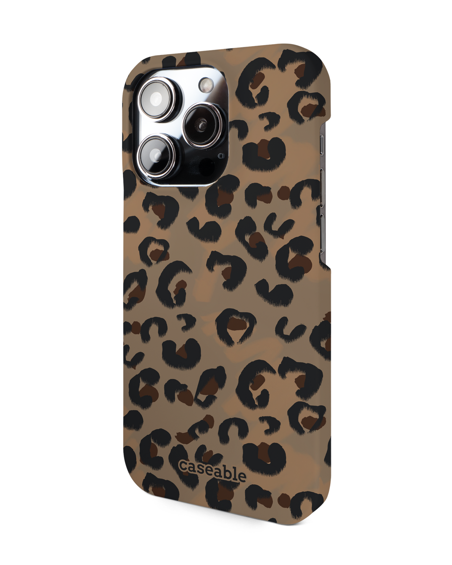 Leopard Repeat Hardcase Handyhülle für Apple iPhone 14 Pro: Seitenansicht rechts