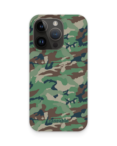 Green and Brown Camo Hardcase Handyhülle für Apple iPhone 14 Pro