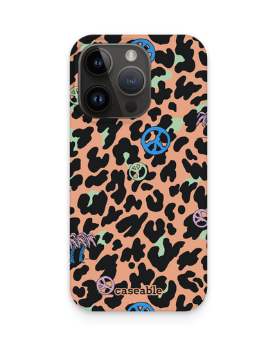 Leopard Peace Palms Hardcase Handyhülle für Apple iPhone 15 Pro