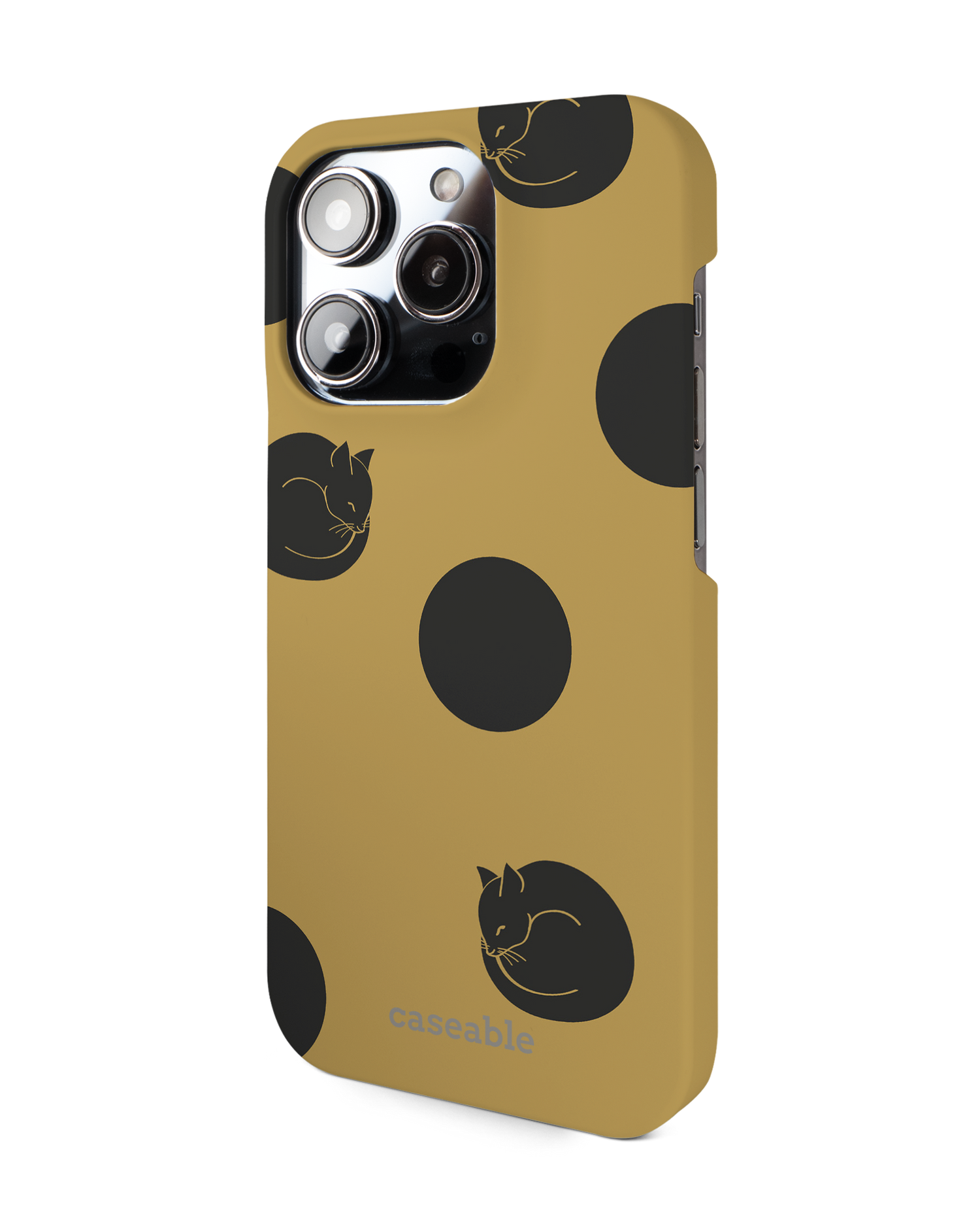 Polka Cats Hardcase Handyhülle für Apple iPhone 14 Pro: Seitenansicht rechts