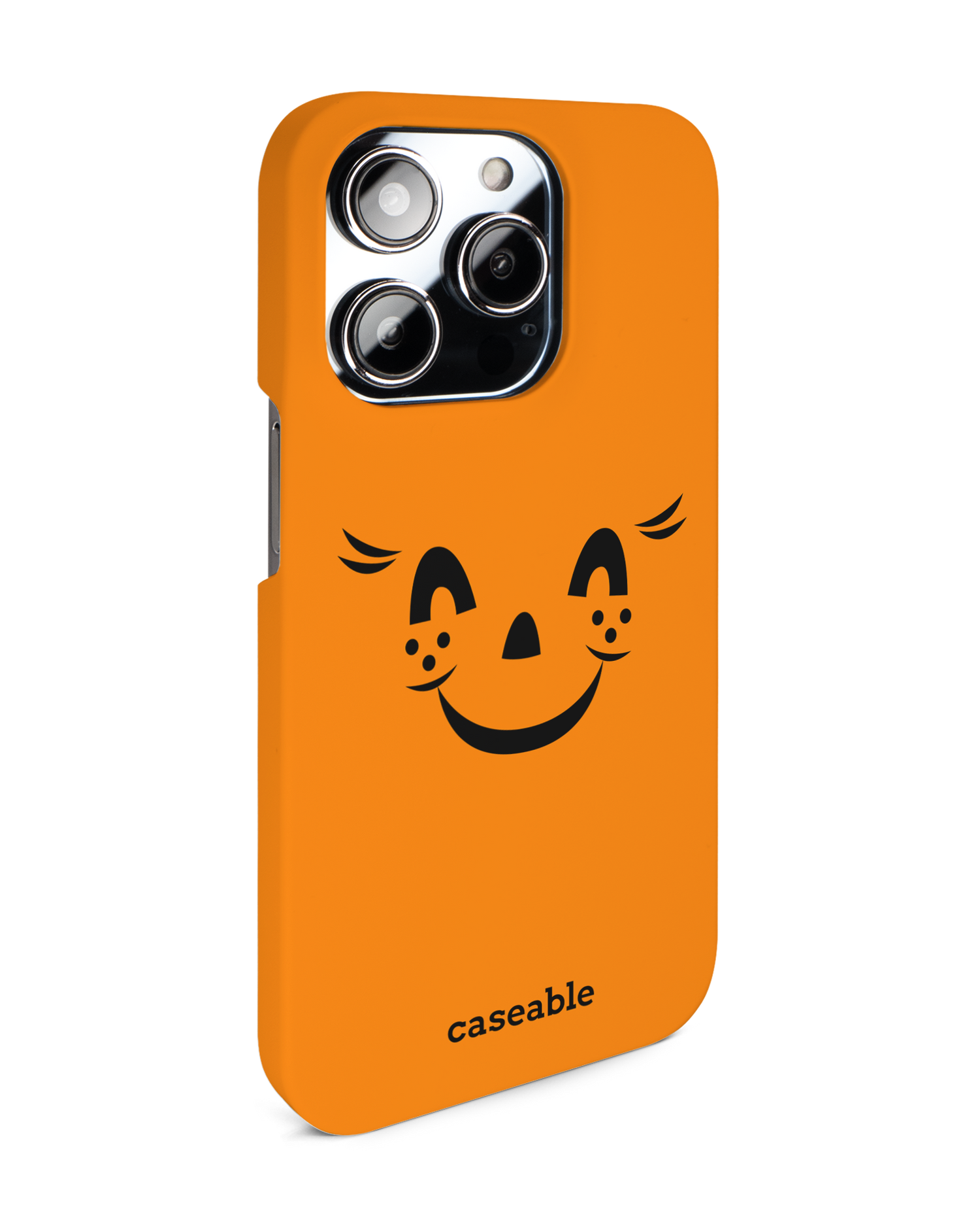 Pumpkin Smiles Hardcase Handyhülle für Apple iPhone 14 Pro: Seitenansicht links
