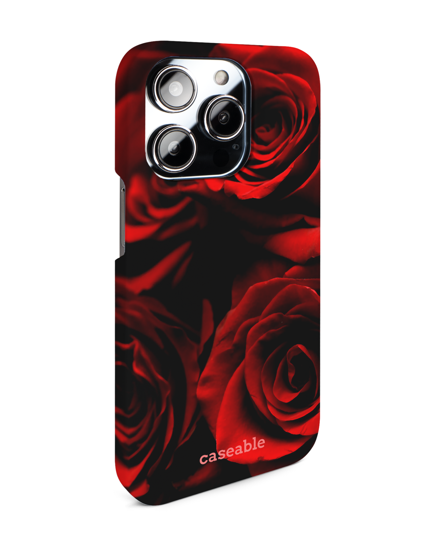 Red Roses Hardcase Handyhülle für Apple iPhone 14 Pro: Seitenansicht links